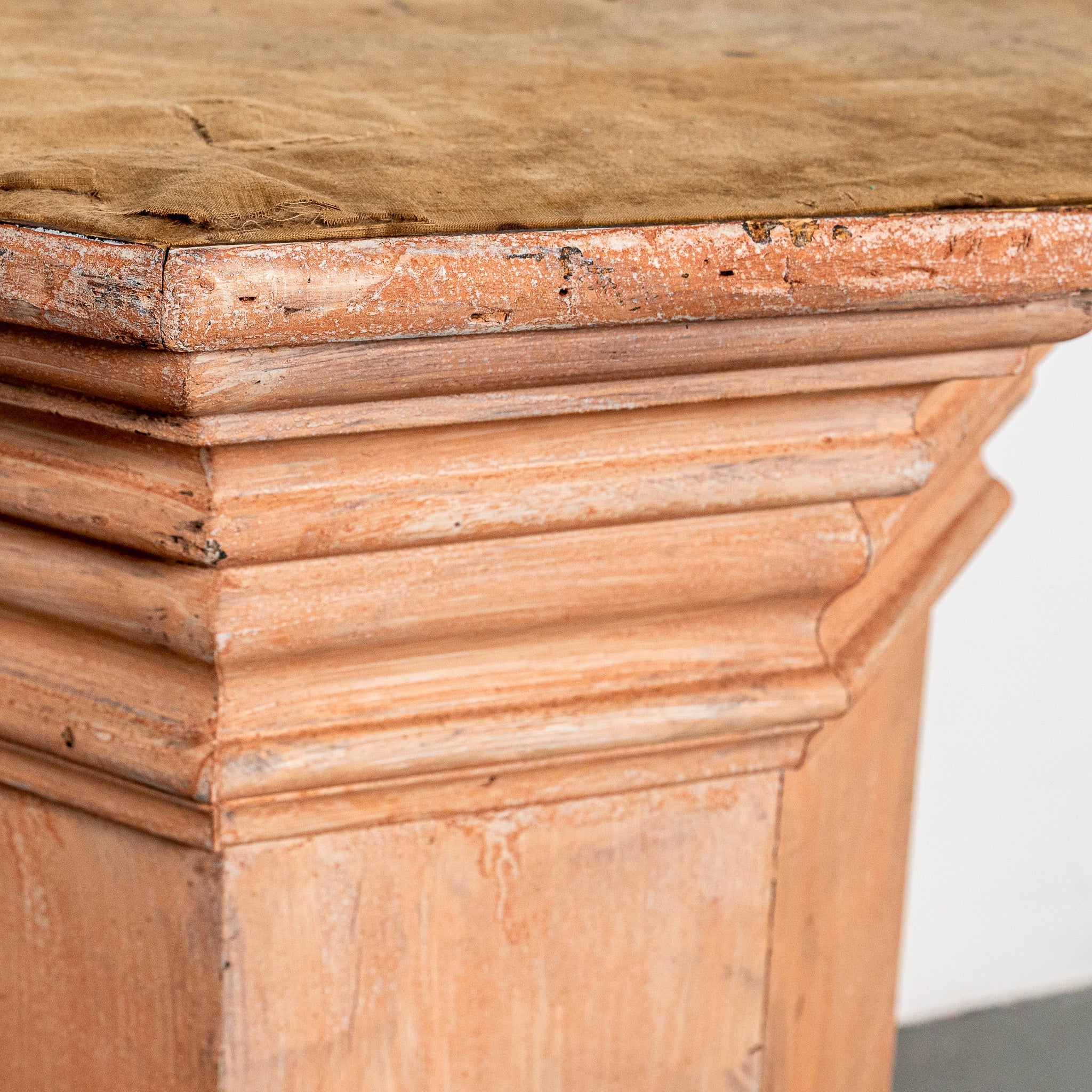 19th century French pink painted pedistal stand