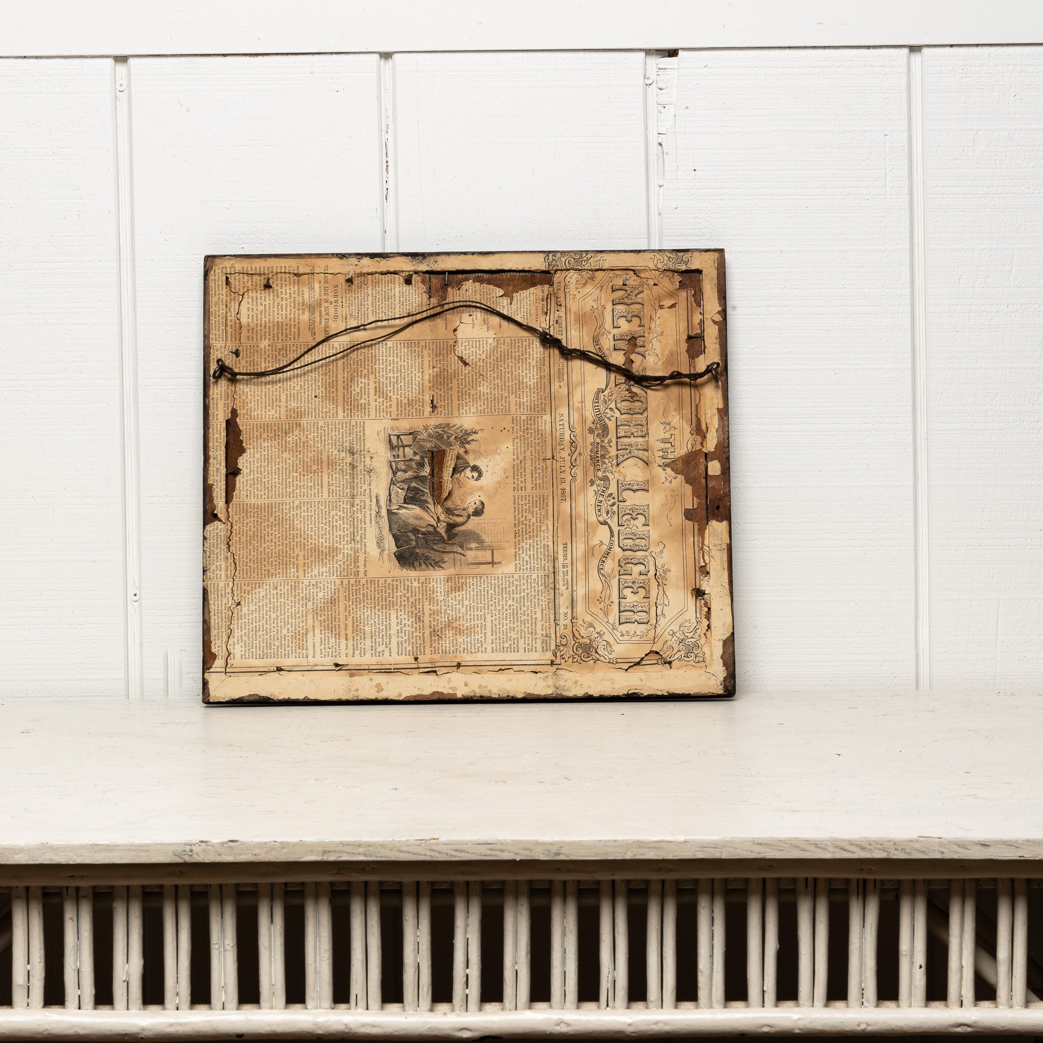 19th century American folk art tinsel painting