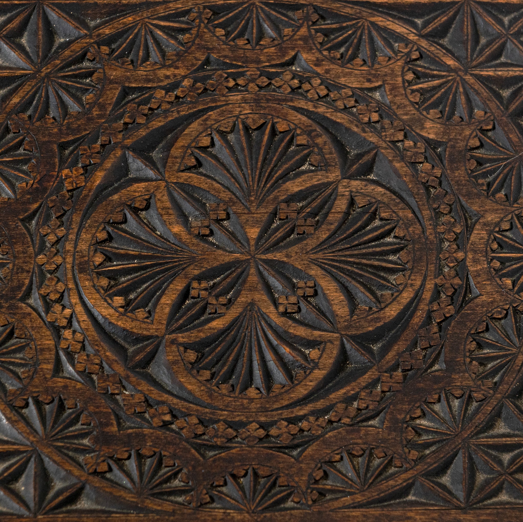 Early 20th century chipped carved bench