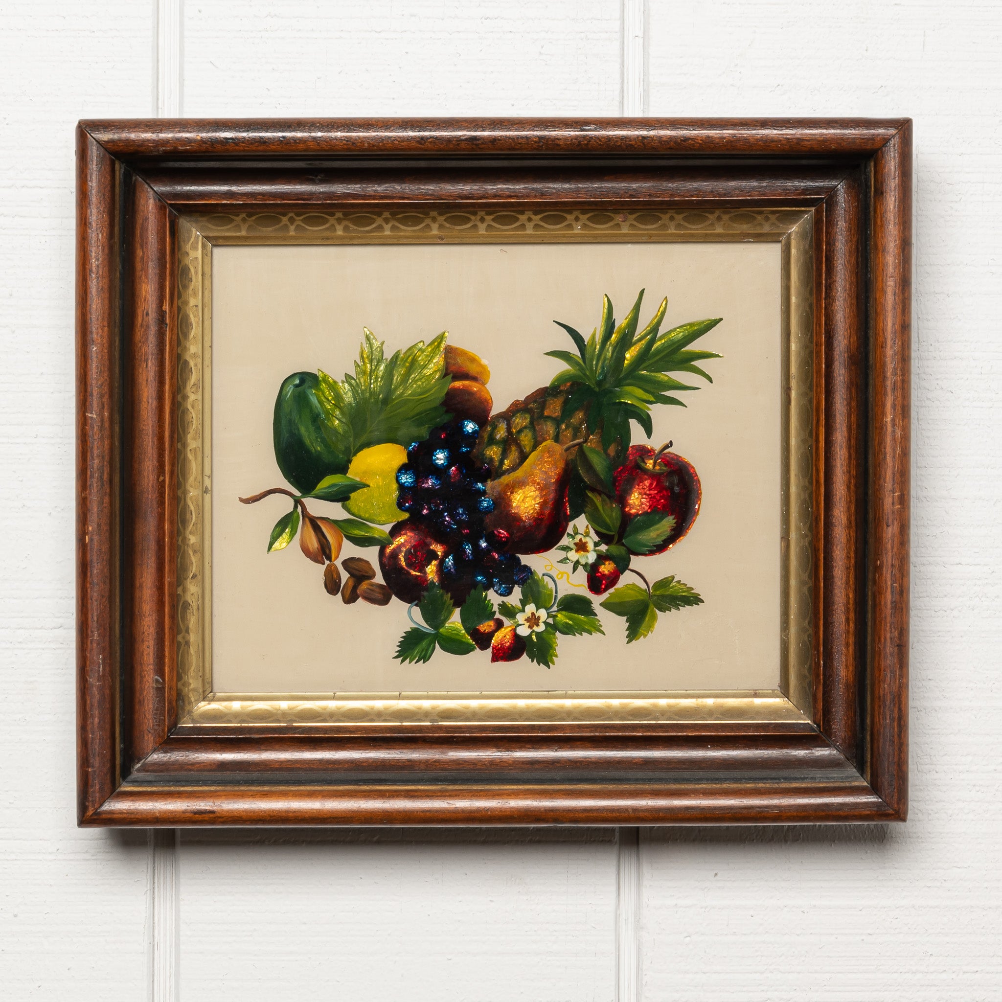 19th century American folk art tinsel painting