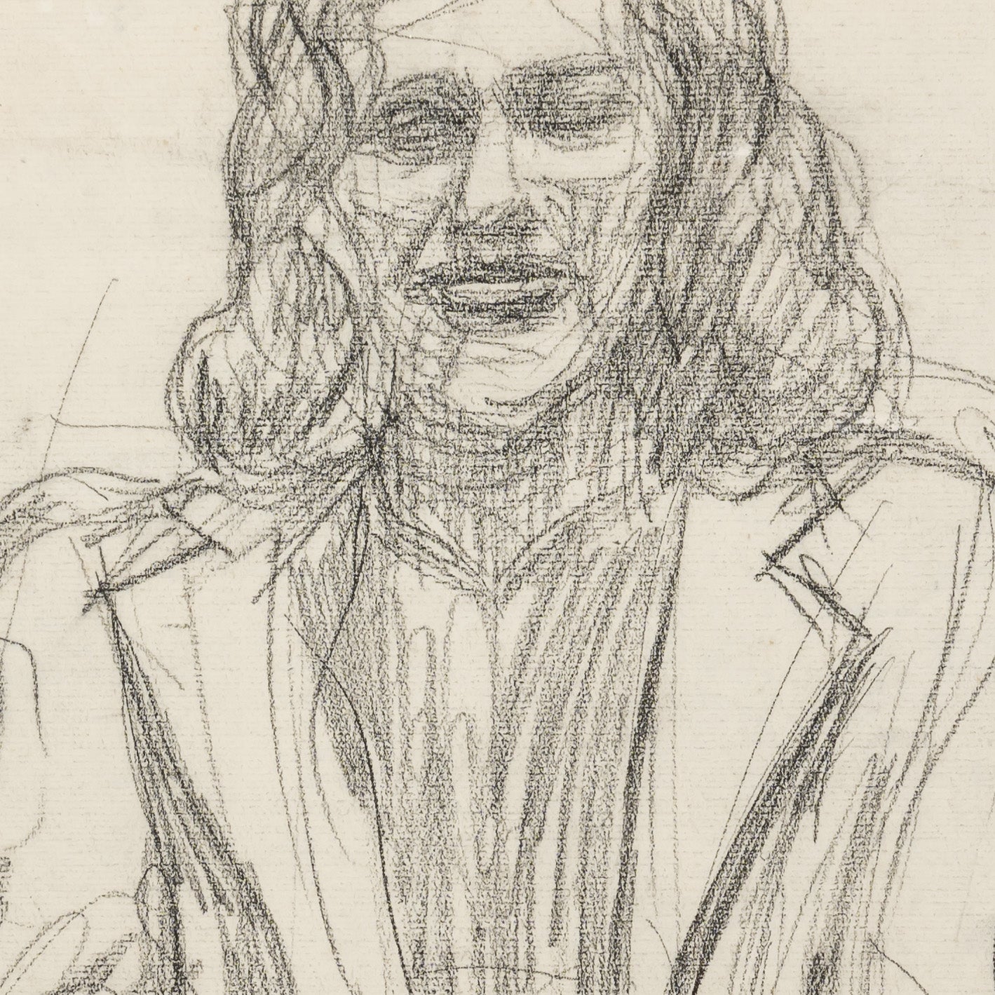 20TH-CENTURY PENCIL DRAWING OF A WOMAN