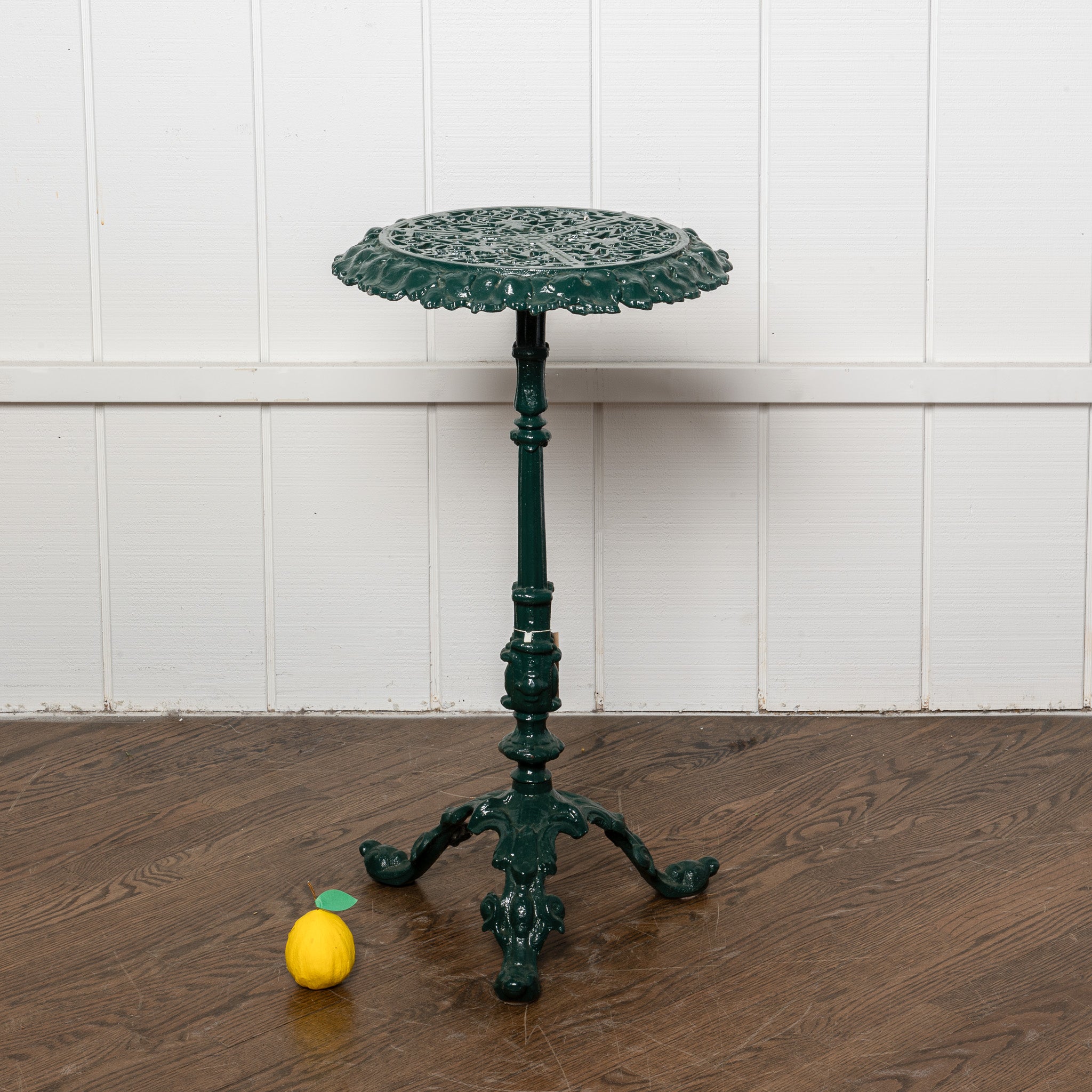 19th century American Victorian green painted cast iron side table