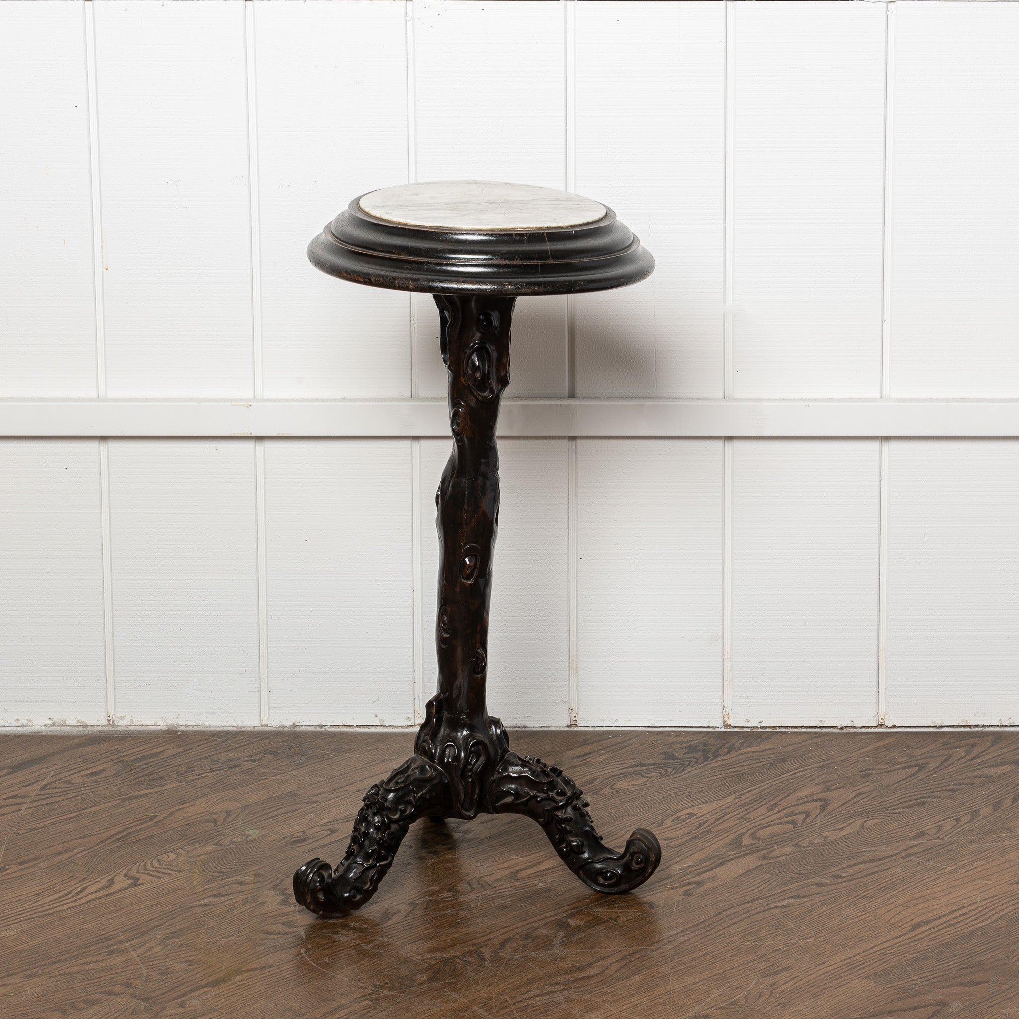 18th / 19th century scholars Chinese root wood and marble side table