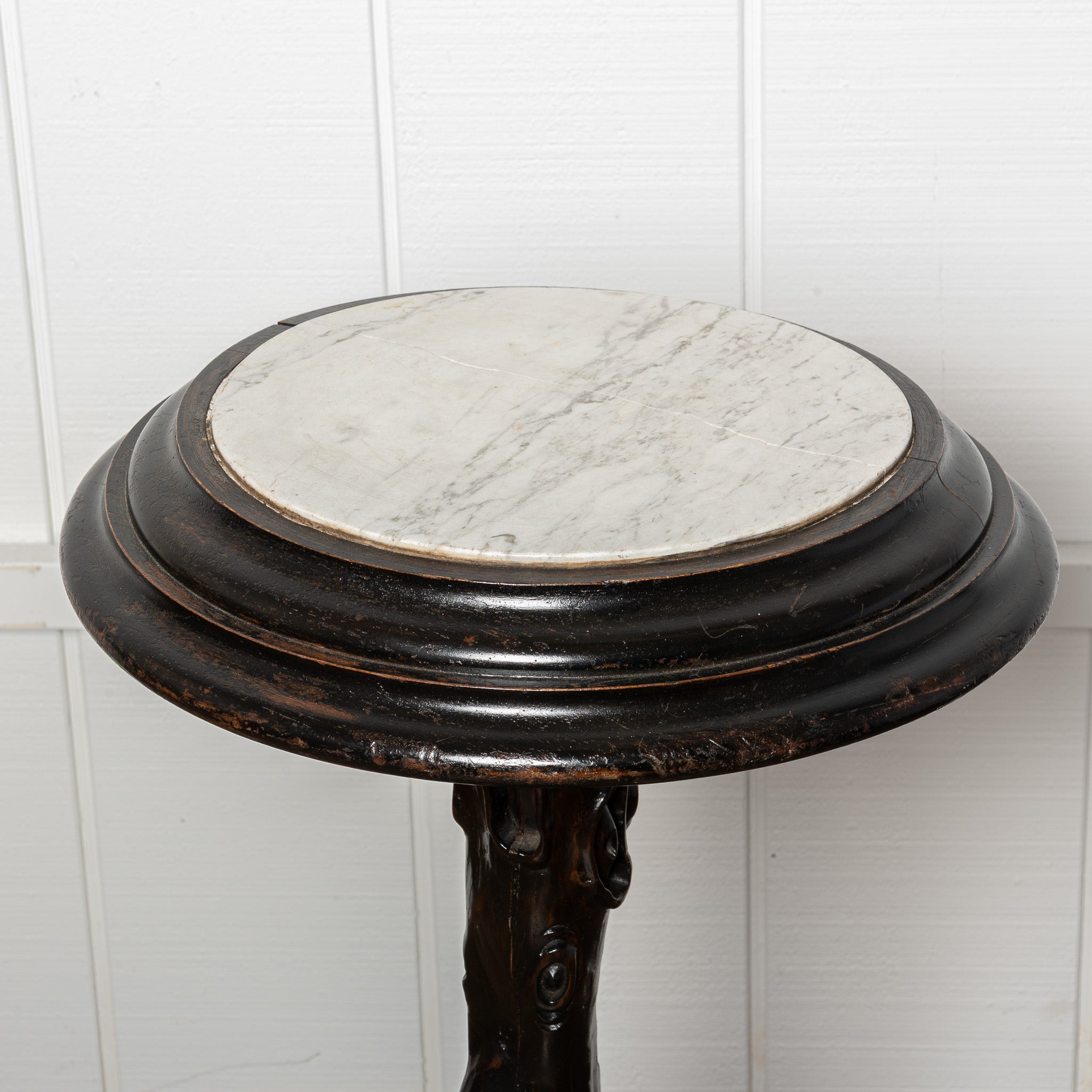 18th / 19th century scholars Chinese root wood and marble side table