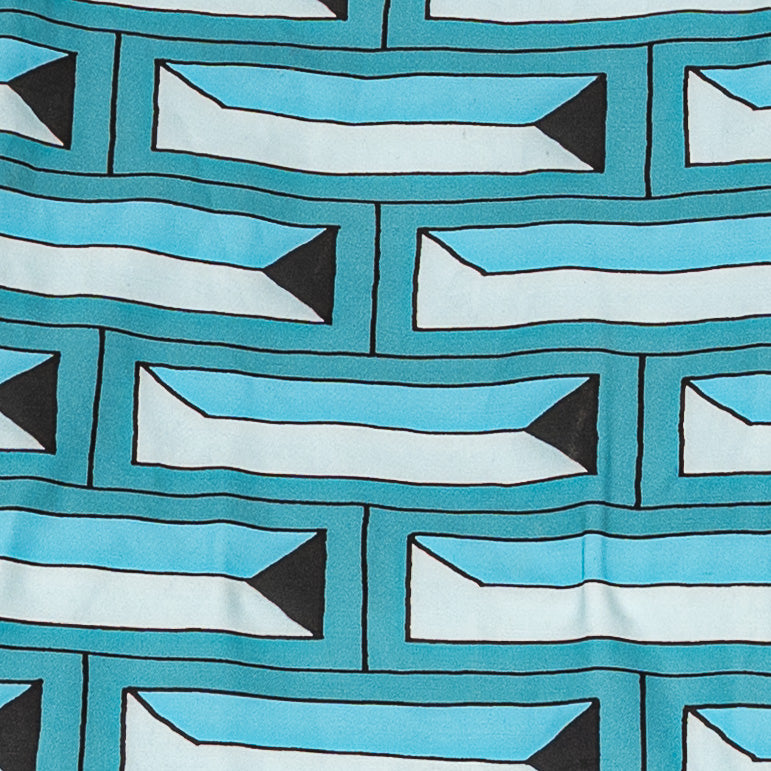 19th centruy deck chair retailed by Barney's New York, newly upholstered in DNR x Saved Bricks fabric