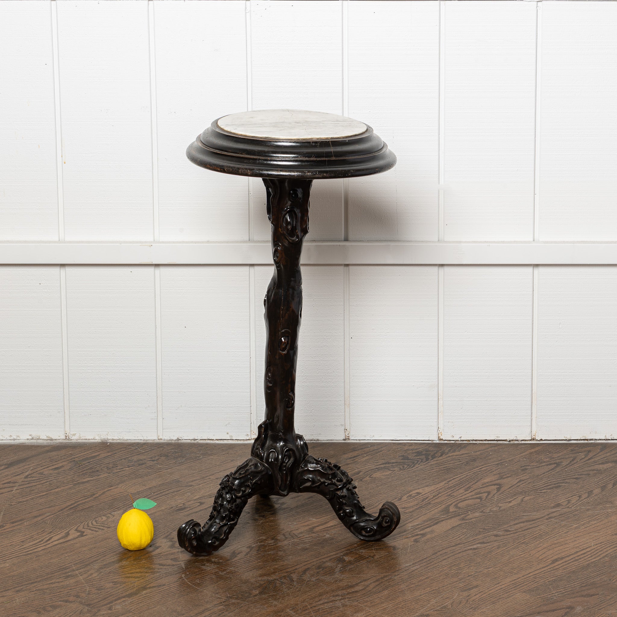 18th / 19th century scholars Chinese root wood and marble side table