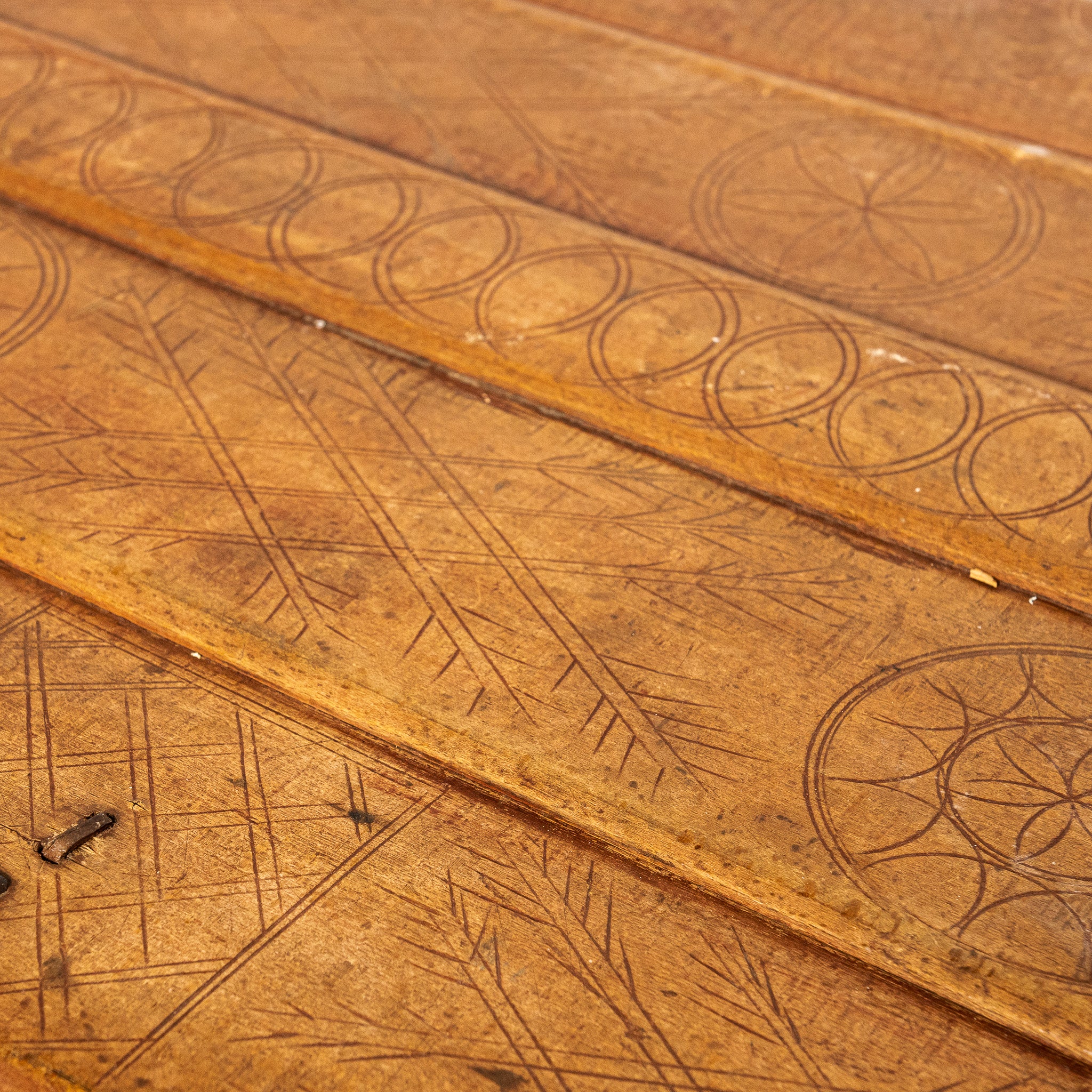 19th century American folk art carved Pensivania Dutch chest