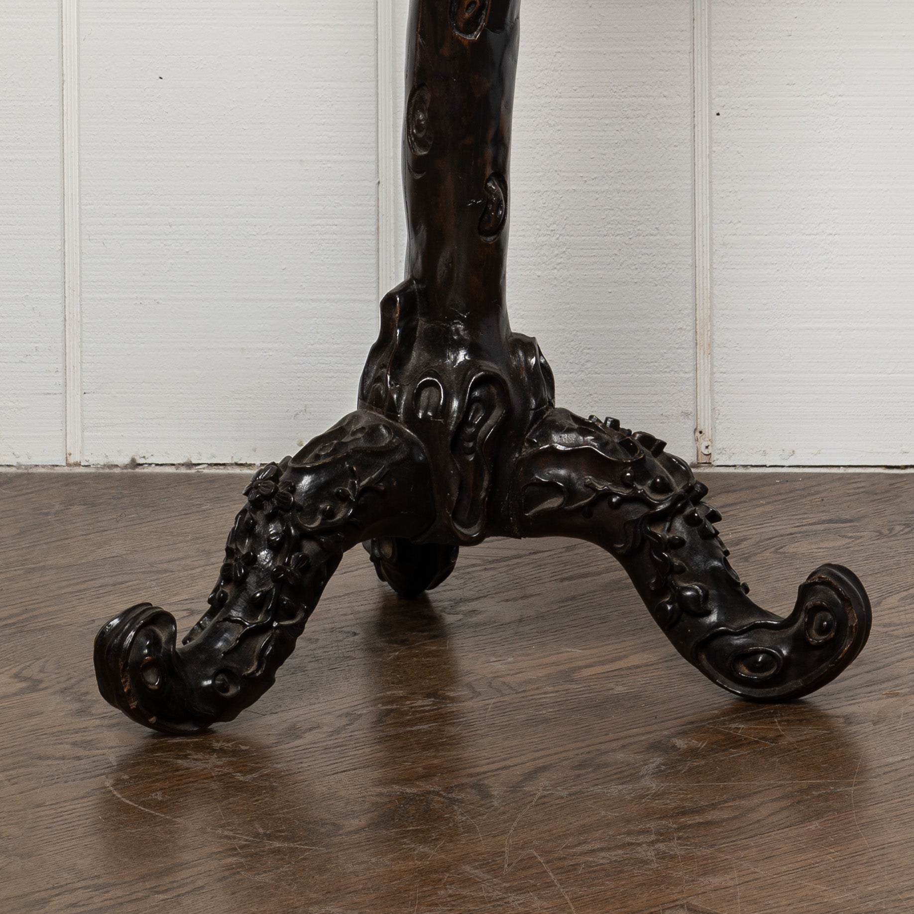 18th / 19th century scholars Chinese root wood and marble side table