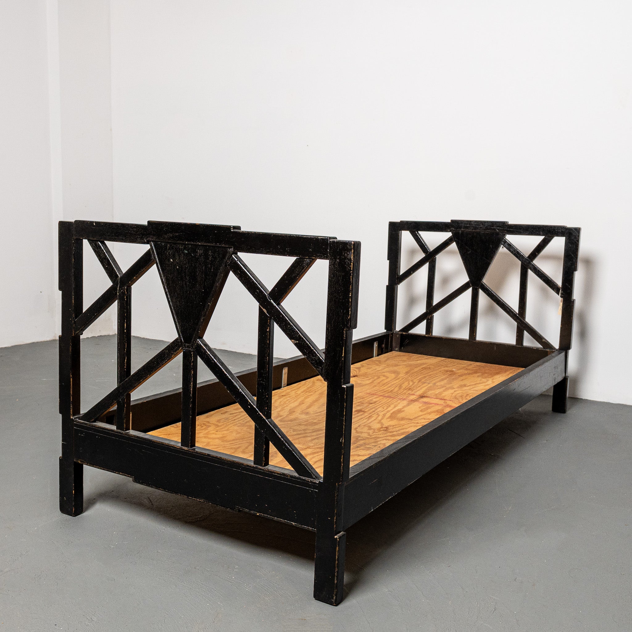 Early 20th century American ebonized daybed by Donald Deskey