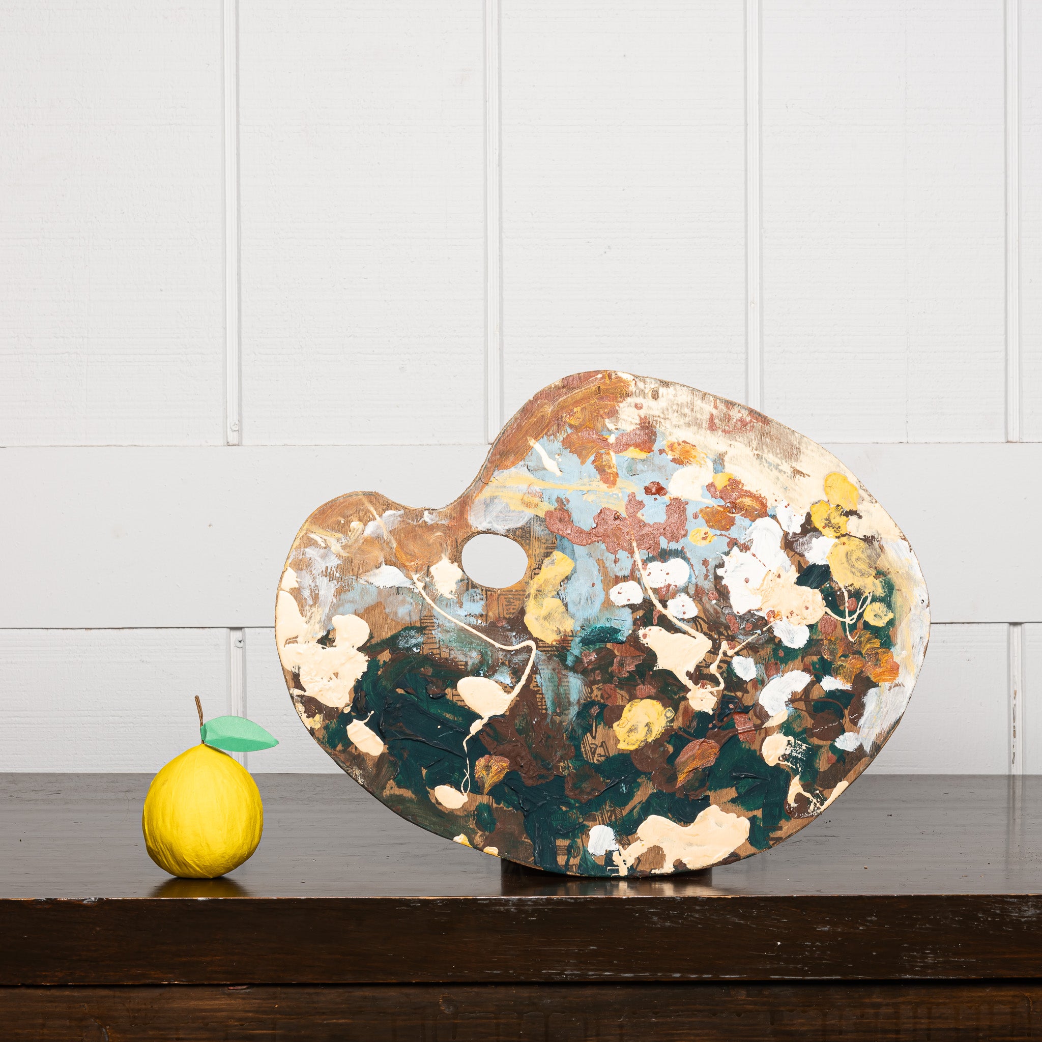 Early 20th Century Wood Painter’s Palette Art Object