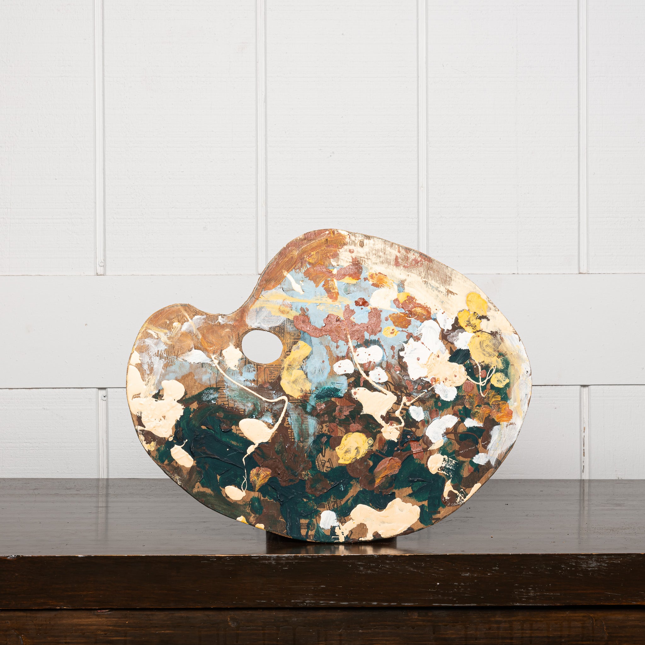 Early 20th Century Wood Painter’s Palette Art Object