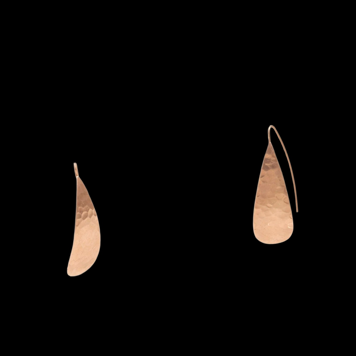 LURE EARRINGS on black background