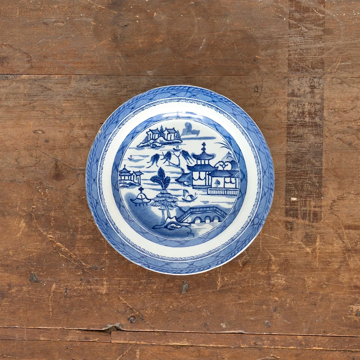 CHINESE EXPORT STYLE TRANSFERWARE PLATE #1