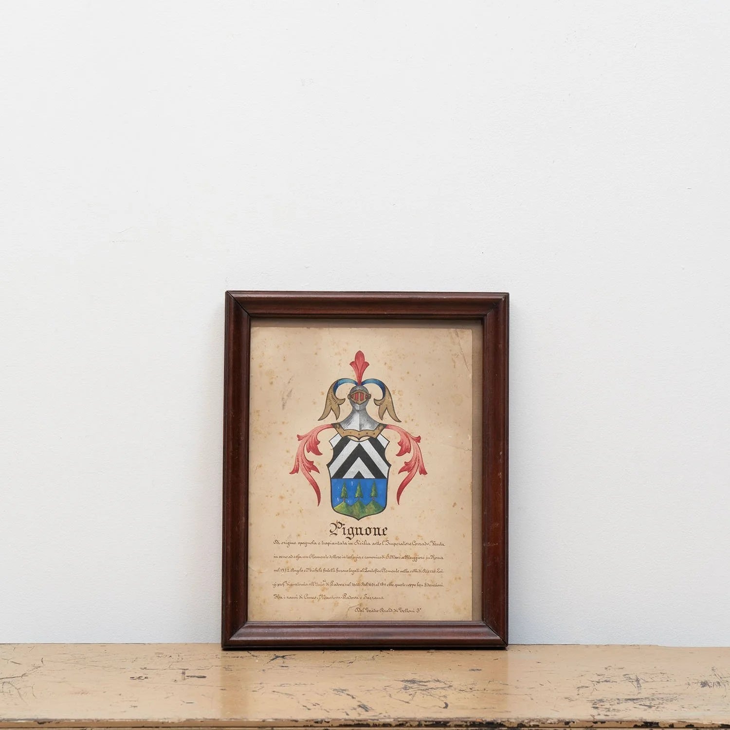 FRAMED ITALIAN COAT OF ARMS