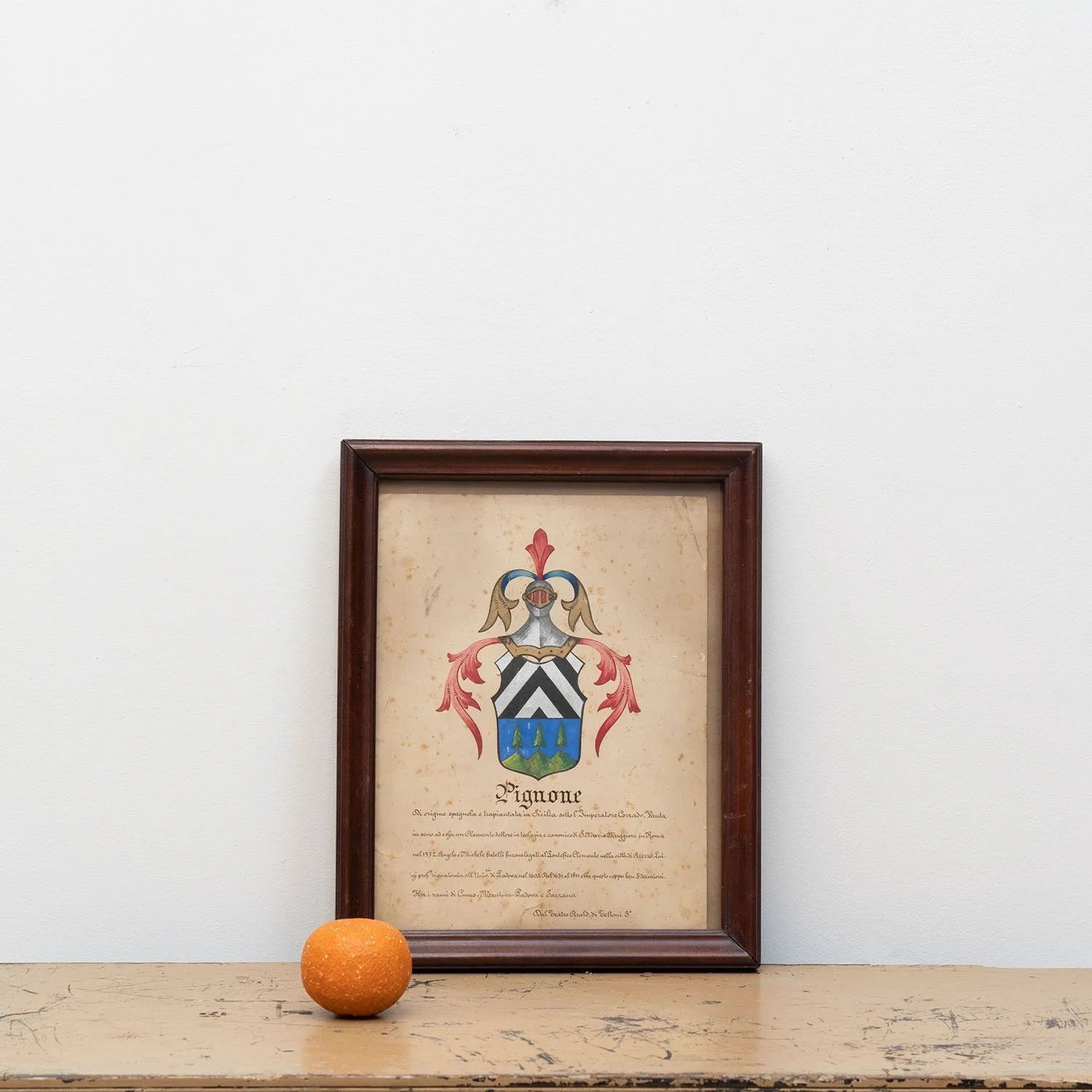 FRAMED ITALIAN COAT OF ARMS