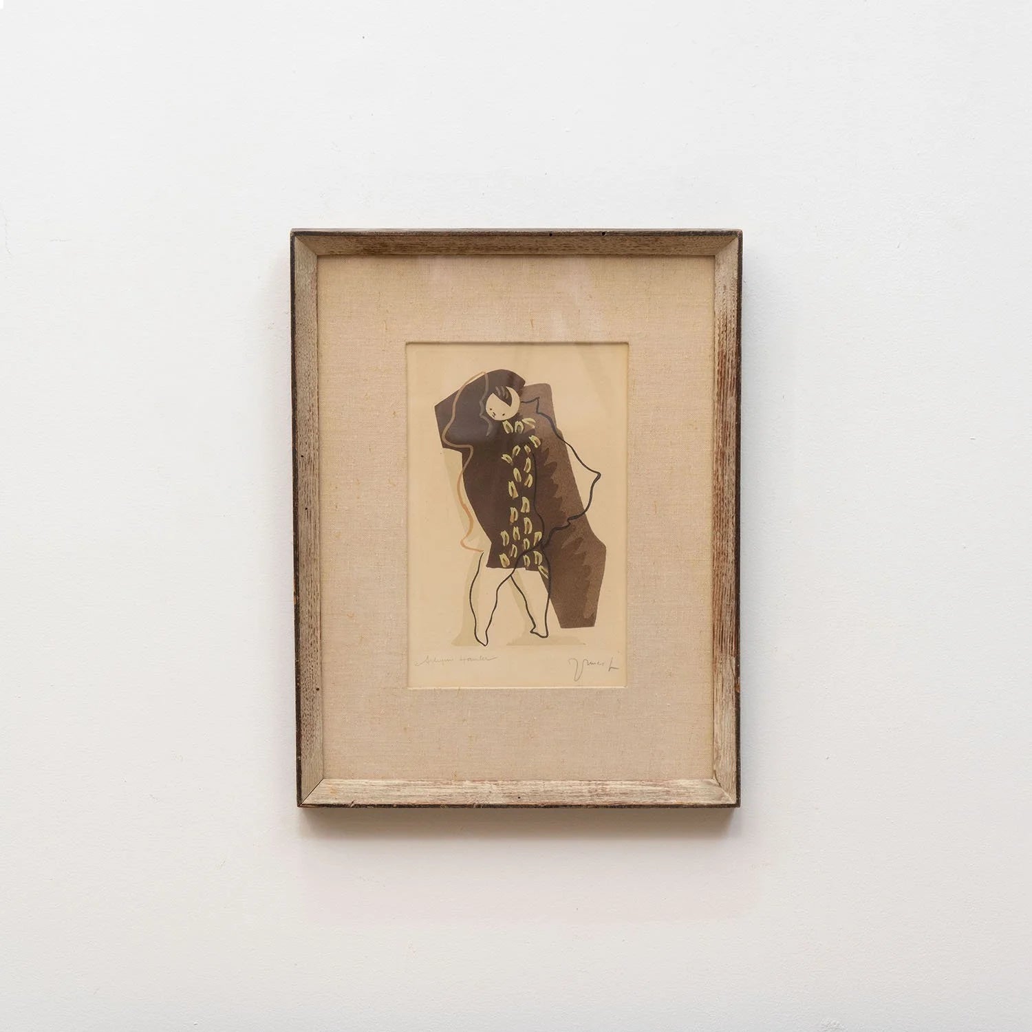 "ARLEQUIN HAMLET" POCHOIR PRINT, JEAN LURCAT, C1925
