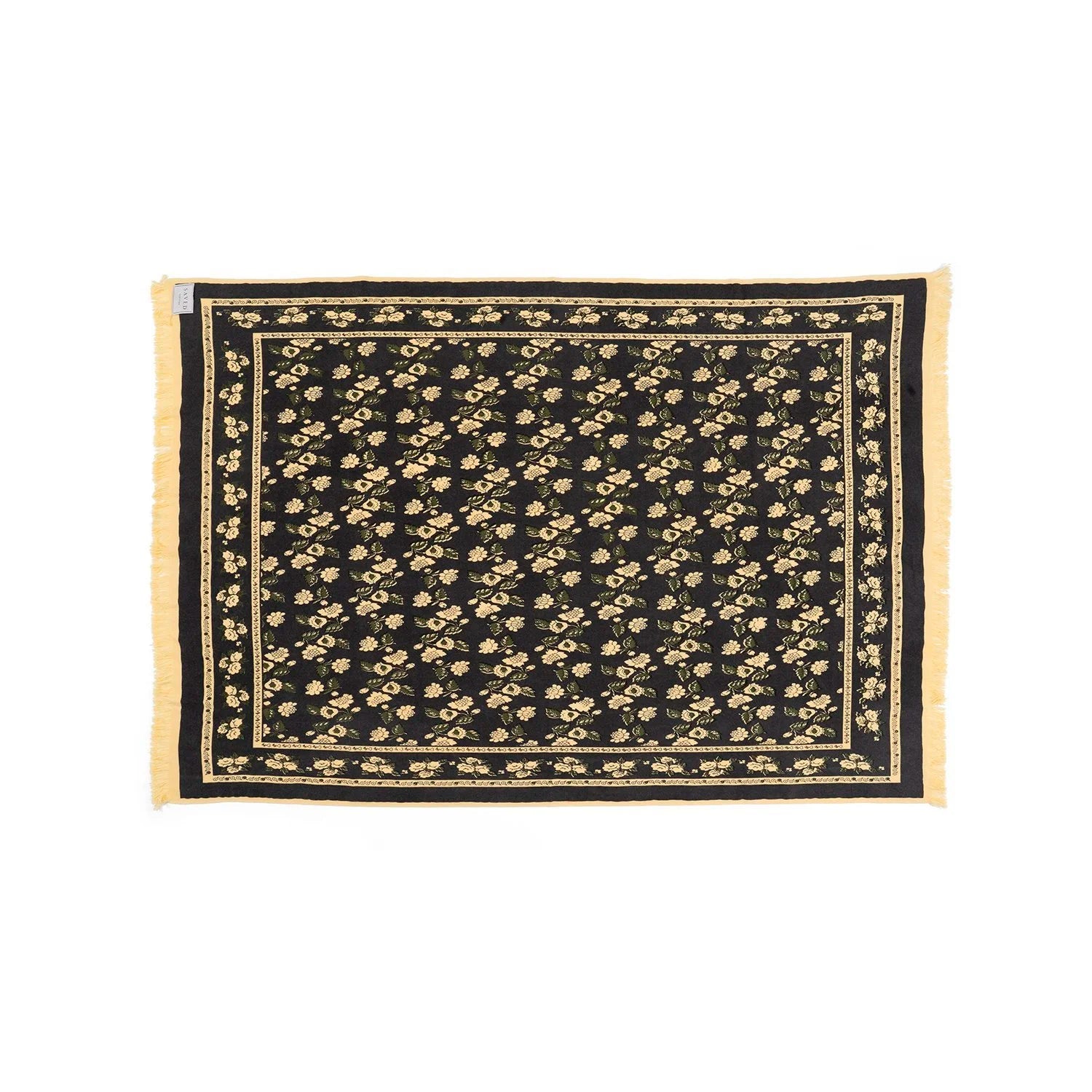 BLACK ROSE Woven Cashmere Throw