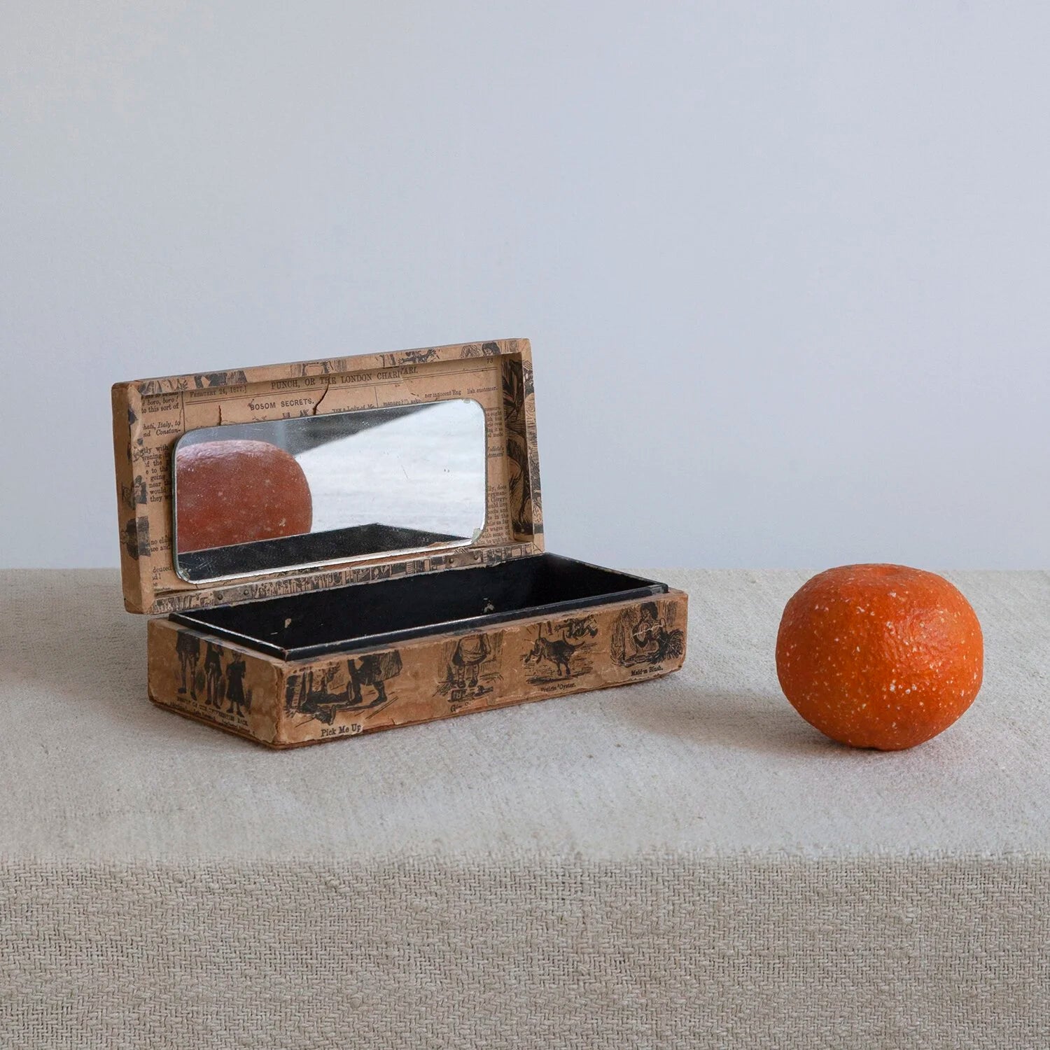 VICTORIAN PAPER COVERED DRESSER BOX