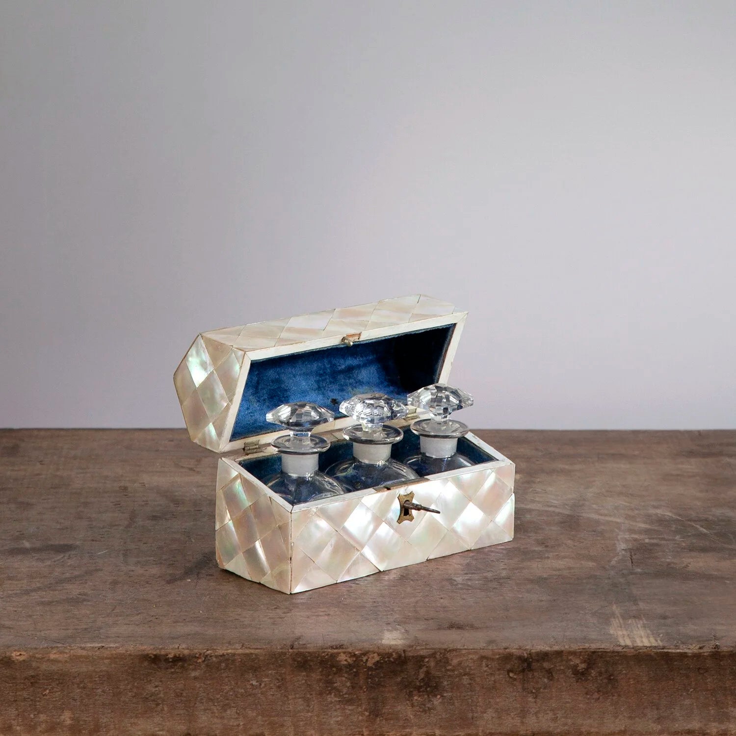 MOTHER OF PEARL INLAY PERFUME CASE