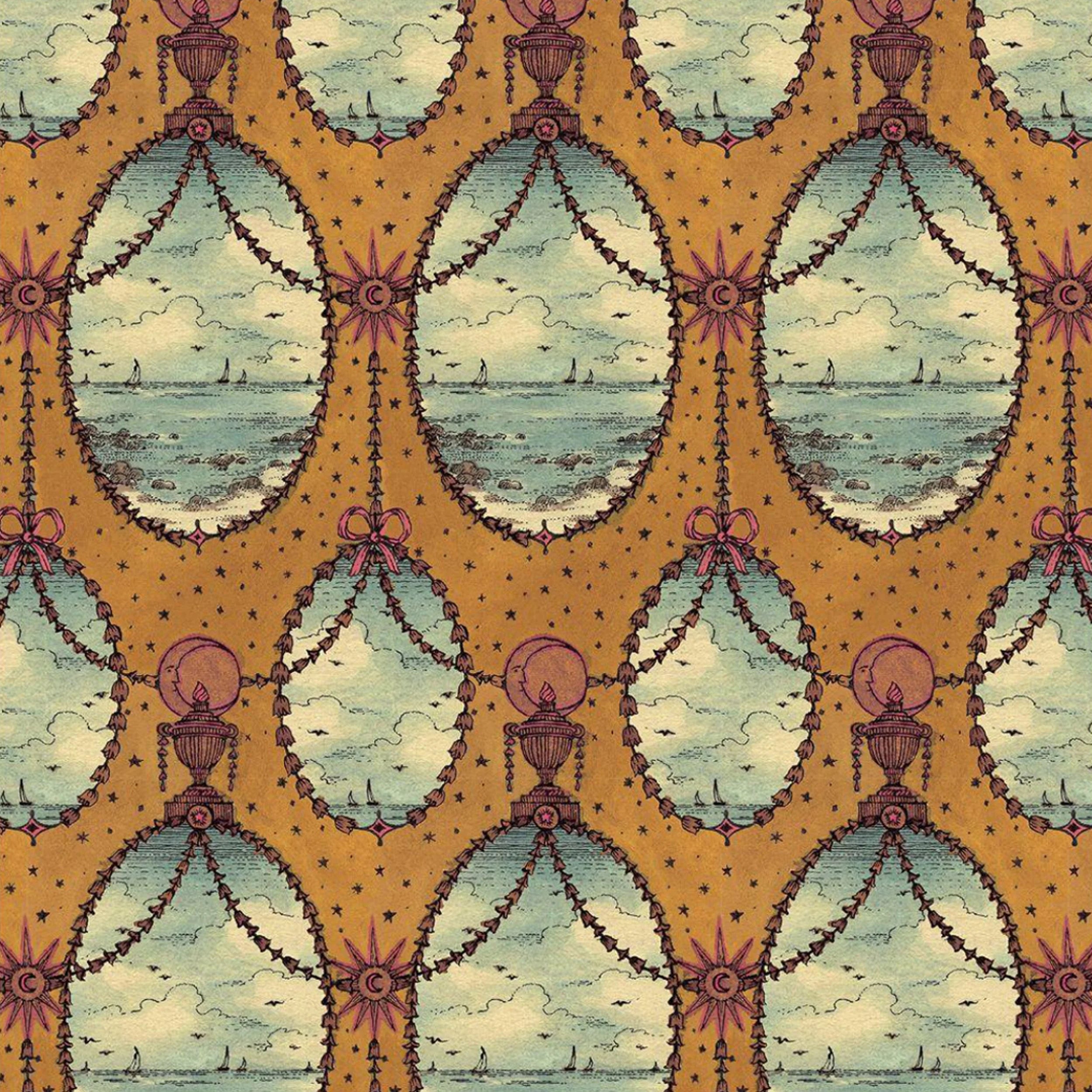 SAVED NY x Lukas the Illustrator "Celestial Seas" Wallpaper