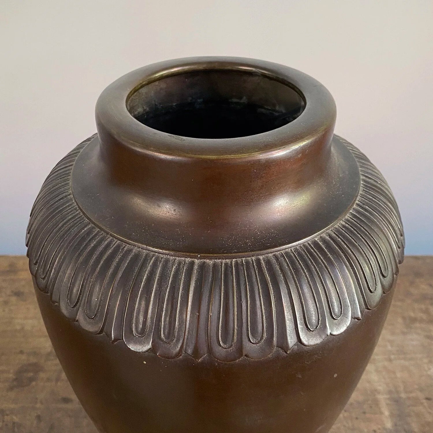 LARGE ART DECO BRONZE VASE