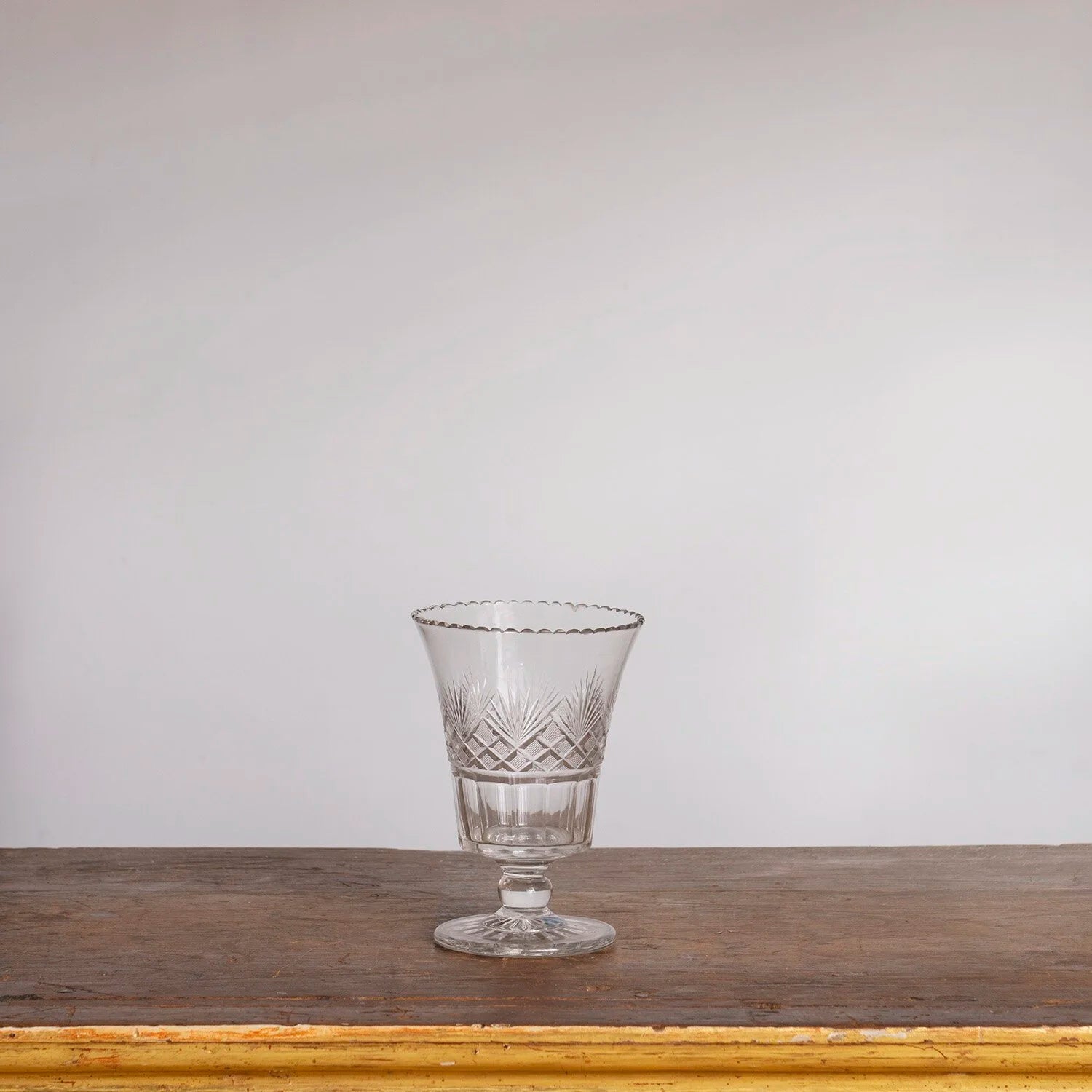 CUT GLASS CELERY VASE