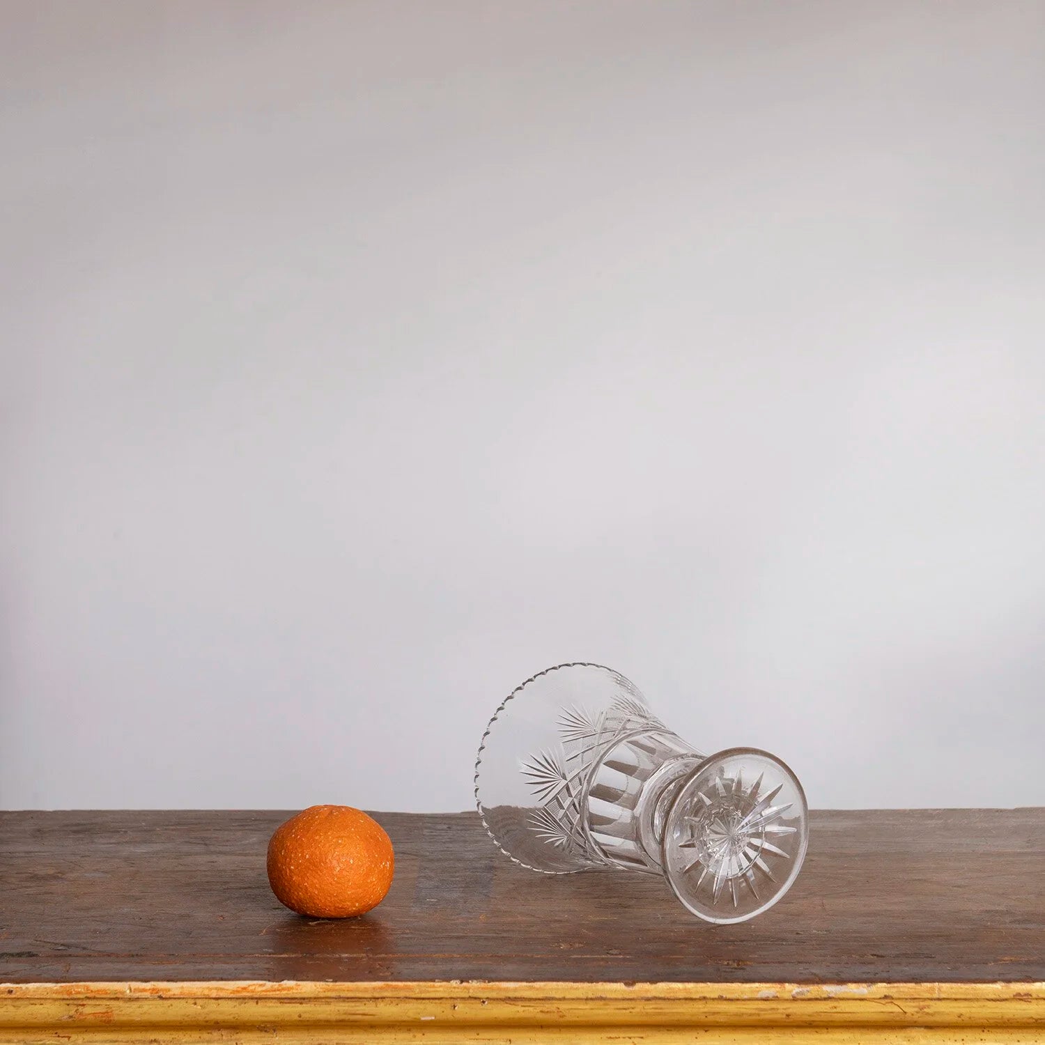 CUT GLASS CELERY VASE