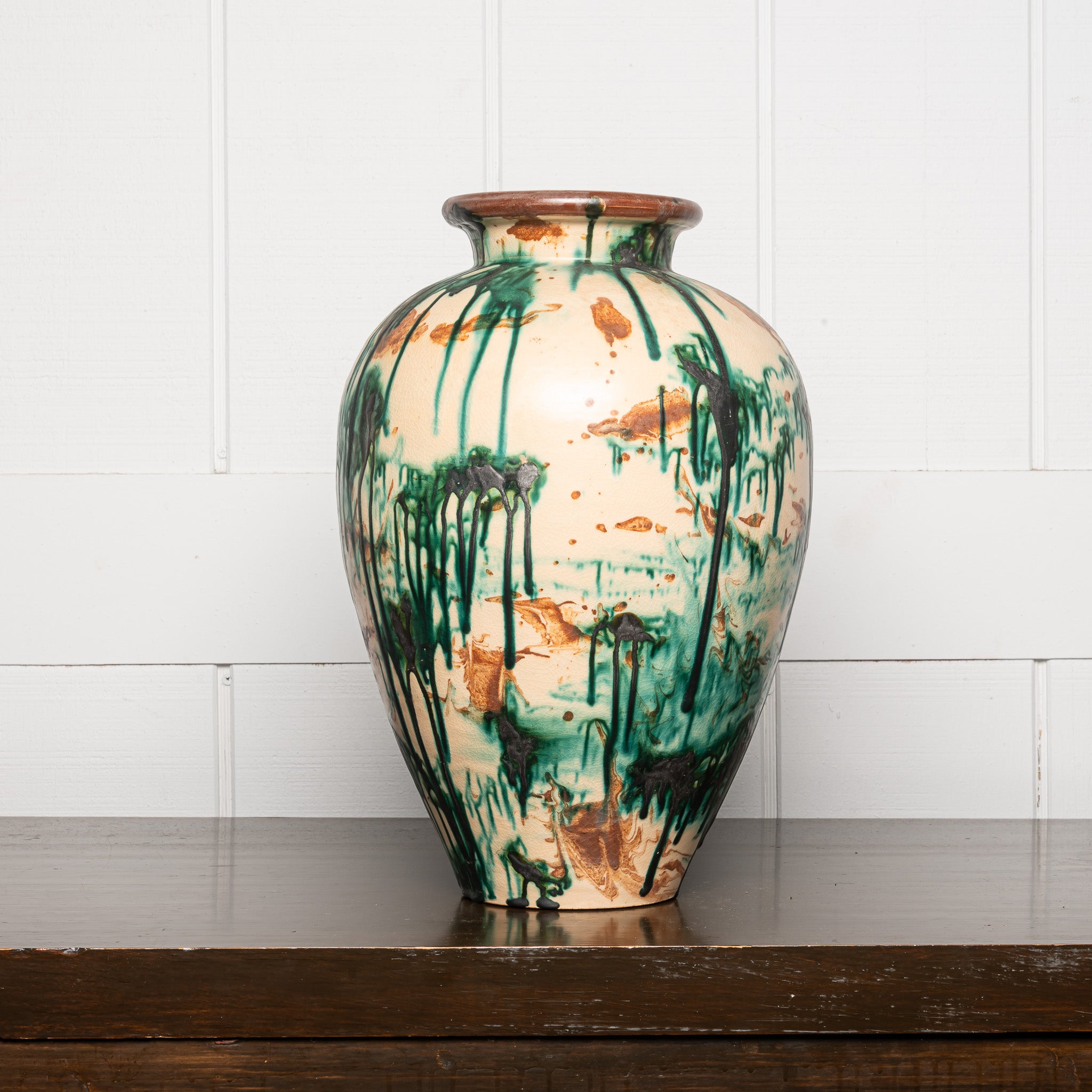 Swedish Ceramic Floor Vase, Early 20th Century