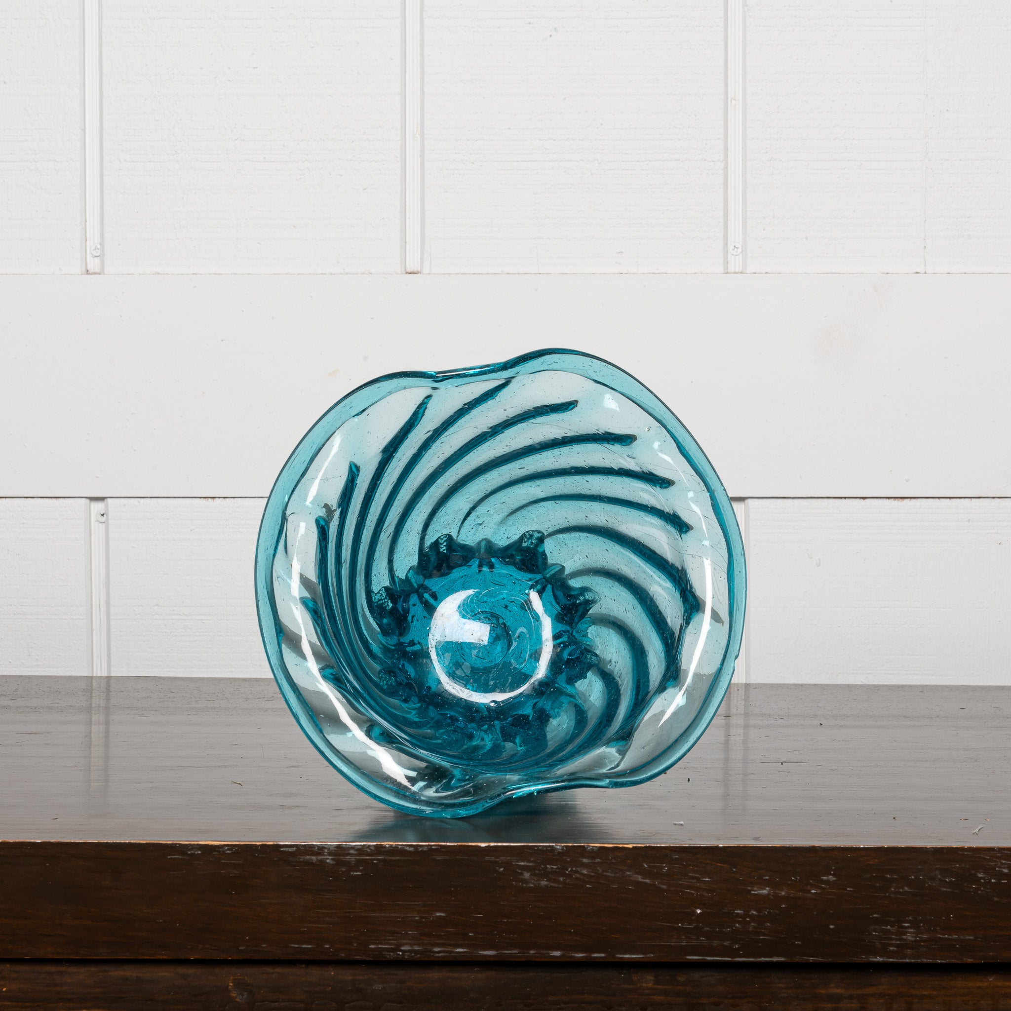 Italian Mouth-Blown Seed Glass Vase, Early 20th Century