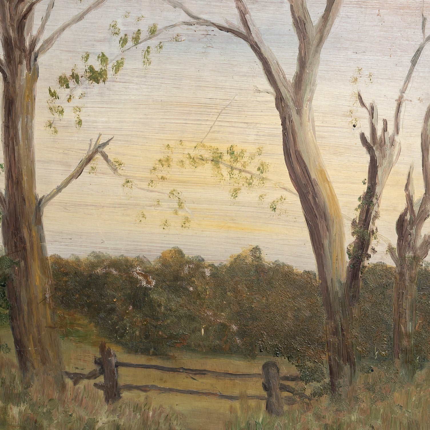 Painted Artist Palette with Landscape, Early 20th Century