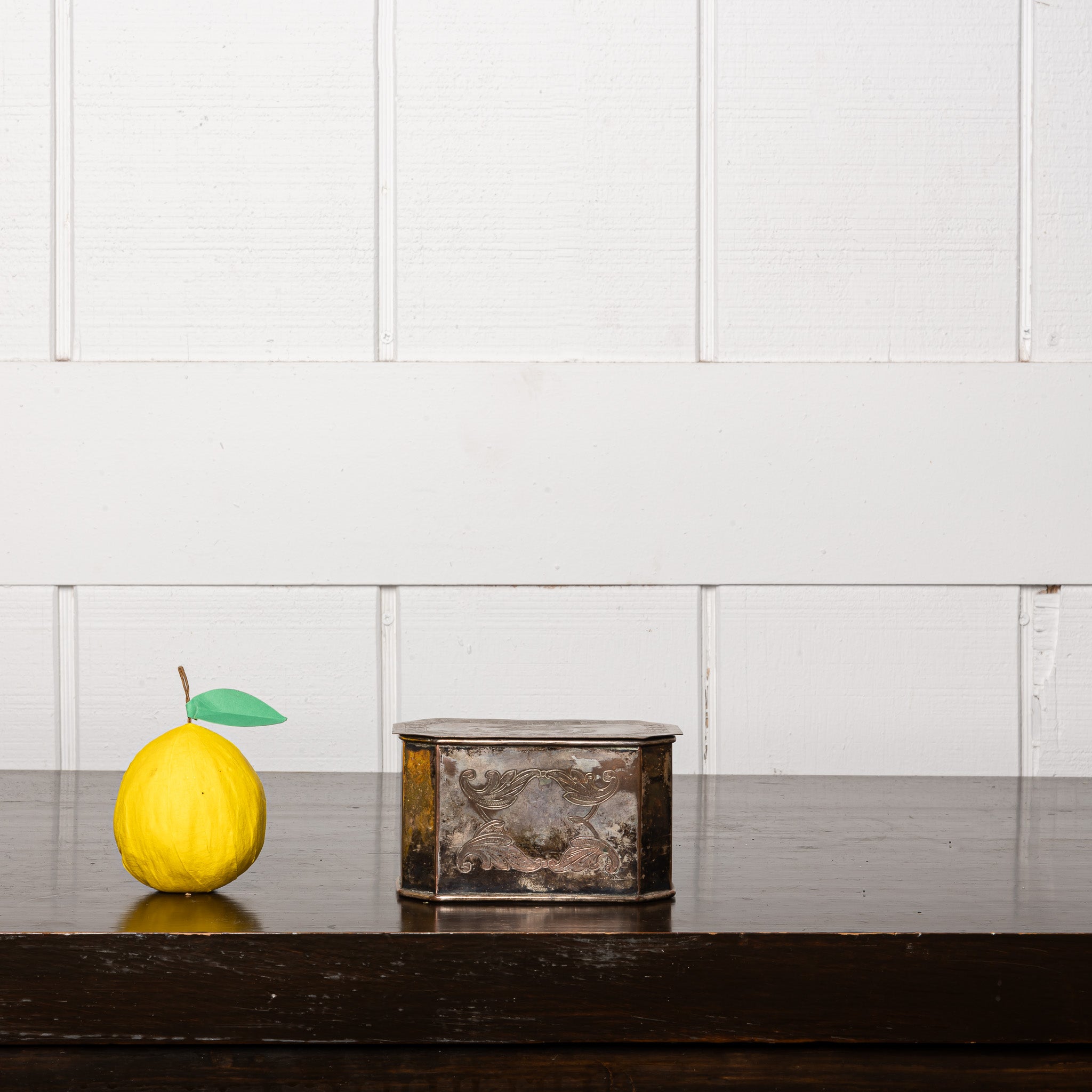 19th Century Silver-Plated Engraved Sugar Box