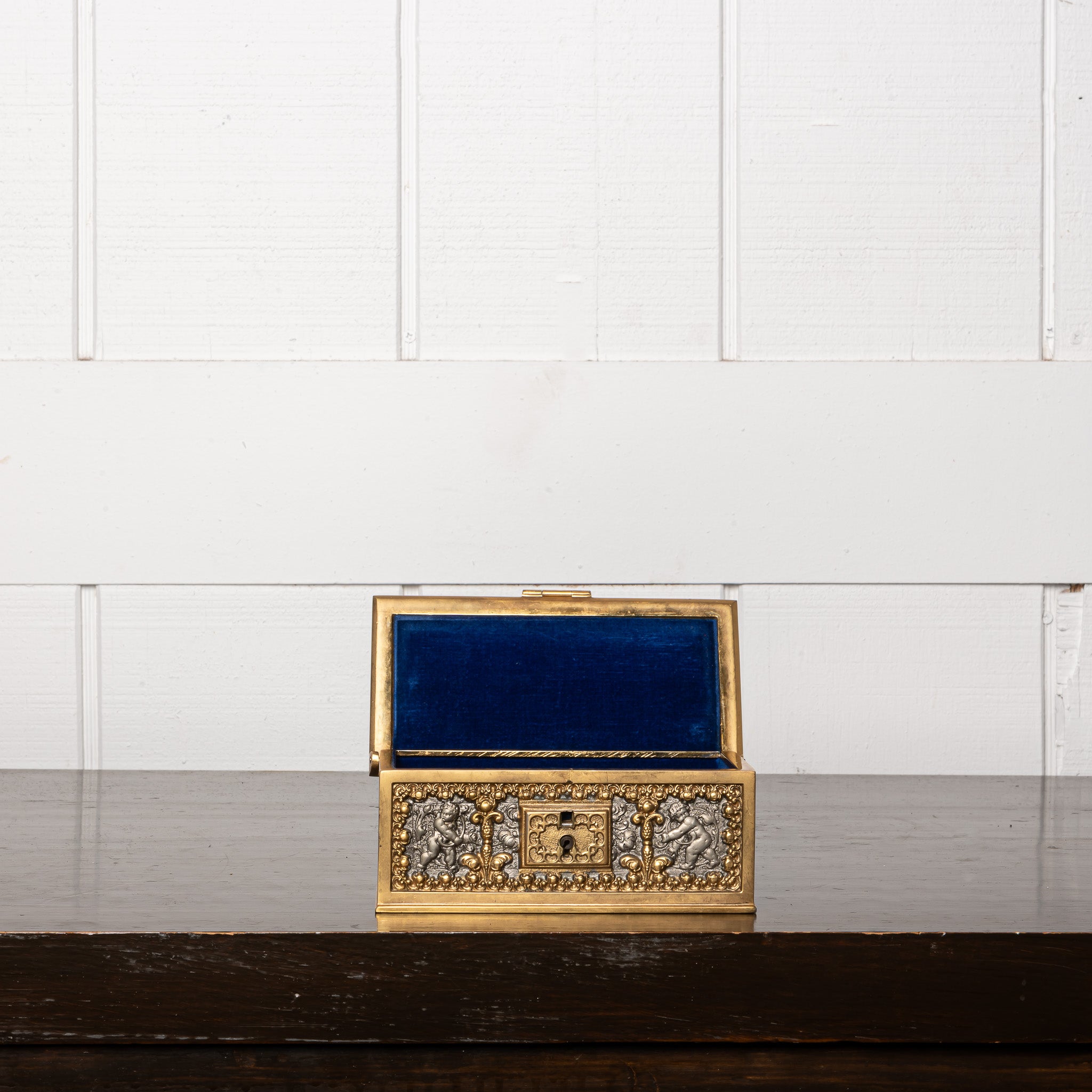 19th Century Brass Casket Table Box