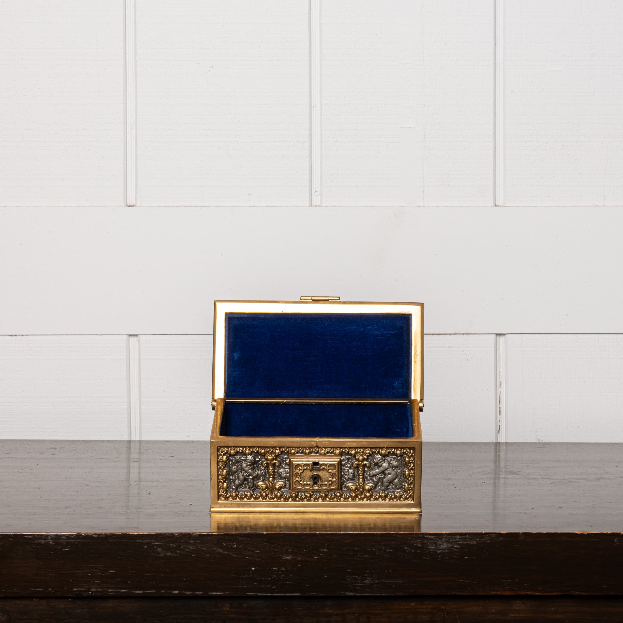 19th Century Brass Casket Table Box