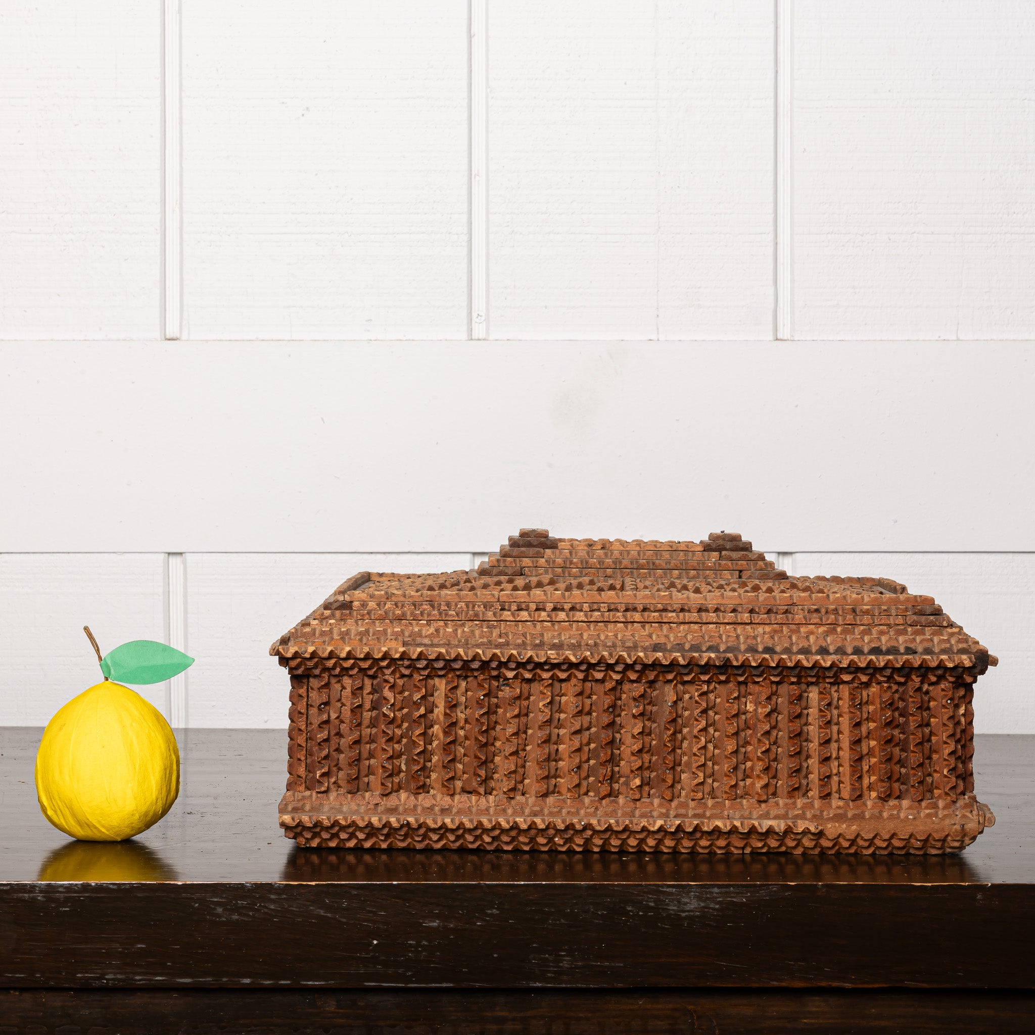 19th Century American Tramp Art Carved Box