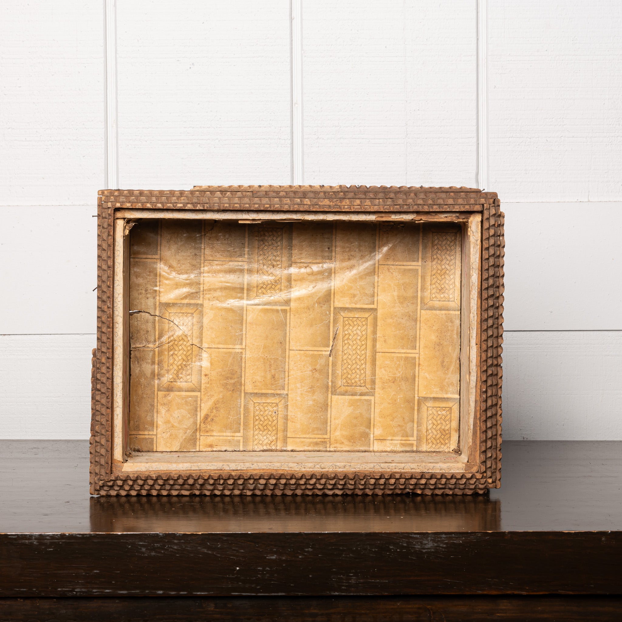 19th Century American Tramp Art Carved Box