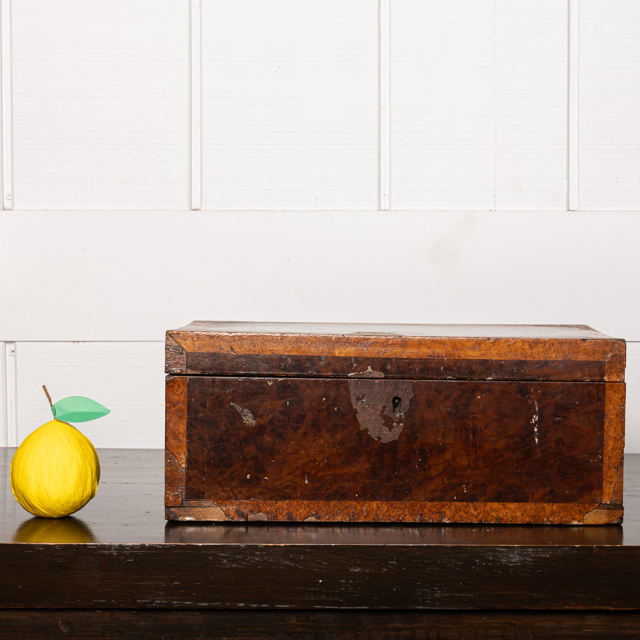 19th Century Russian Burl Wood Document Box