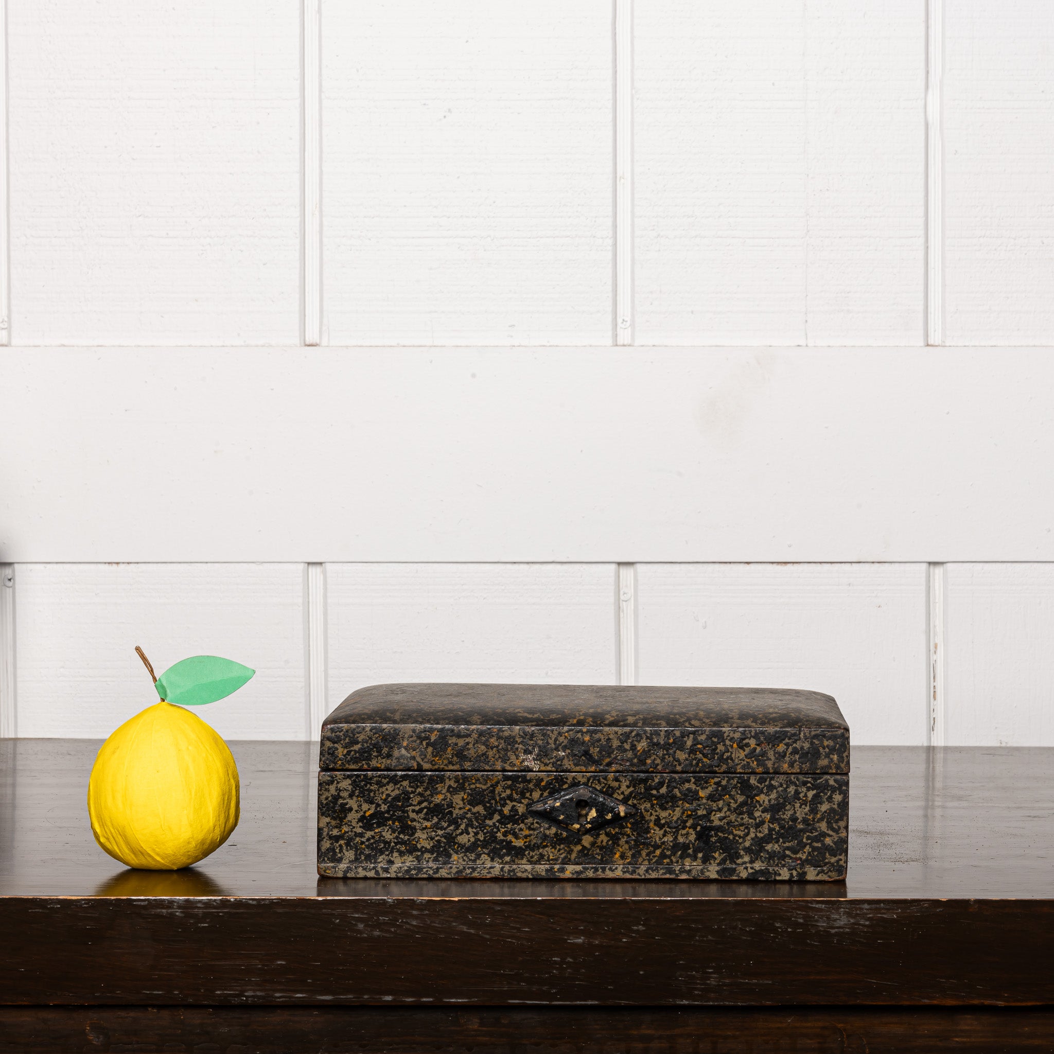 19th Century American Folk Art Painted Document Box