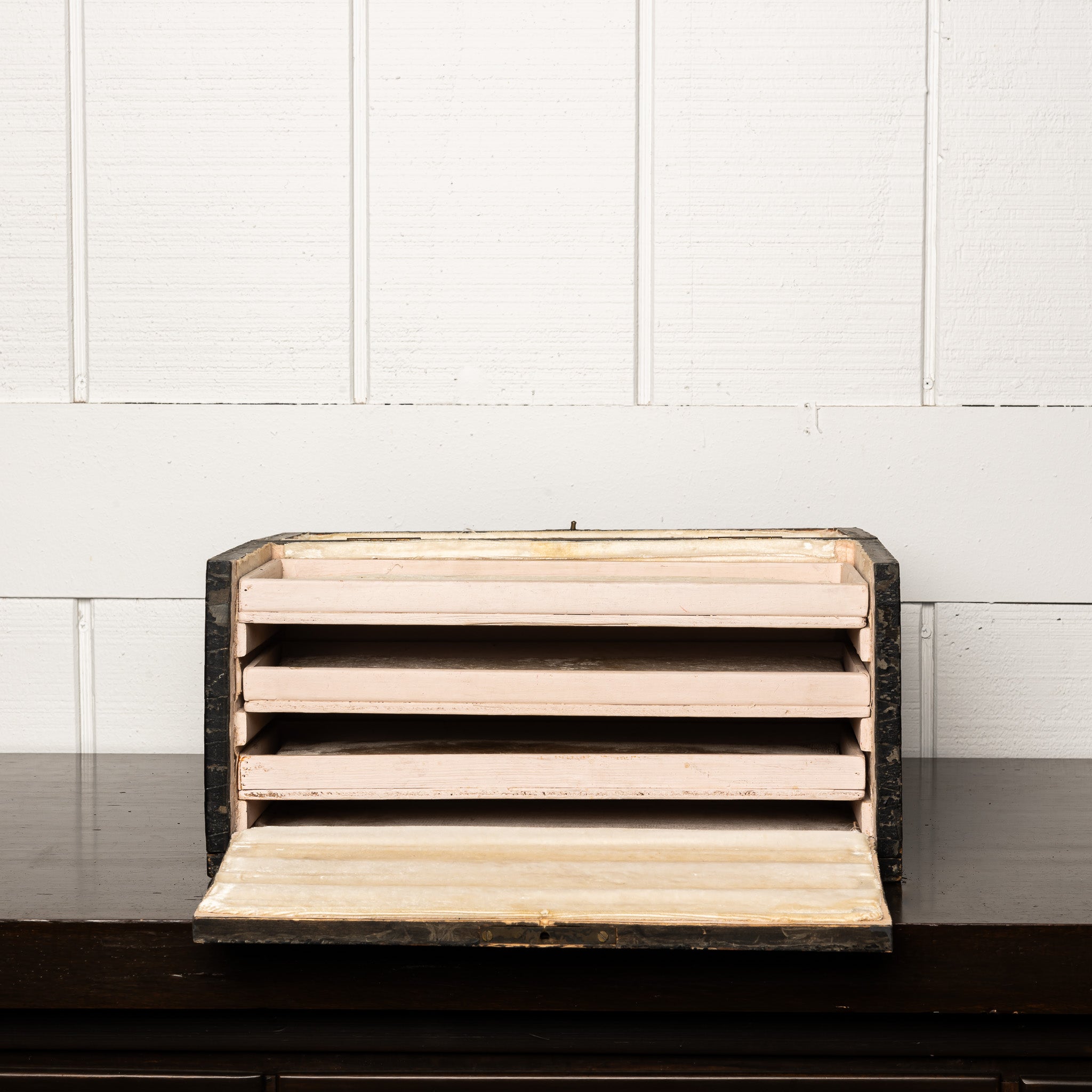 19th Century American Folk Art Painted Jewelry Box