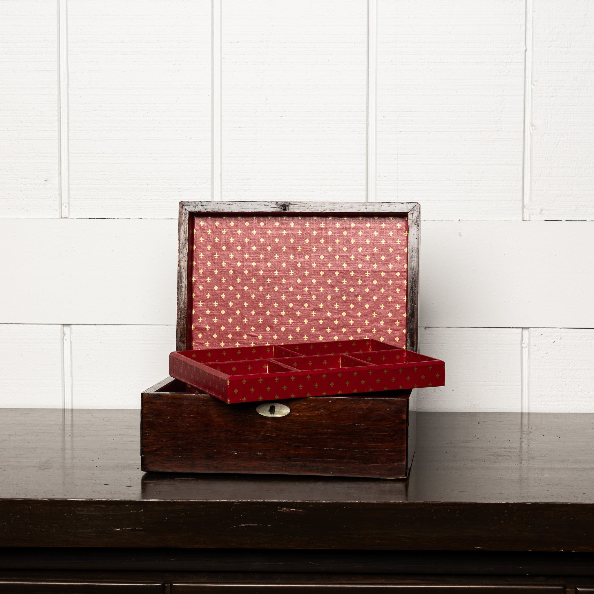 19th Century English Mother-of-Pearl Inlaid Box