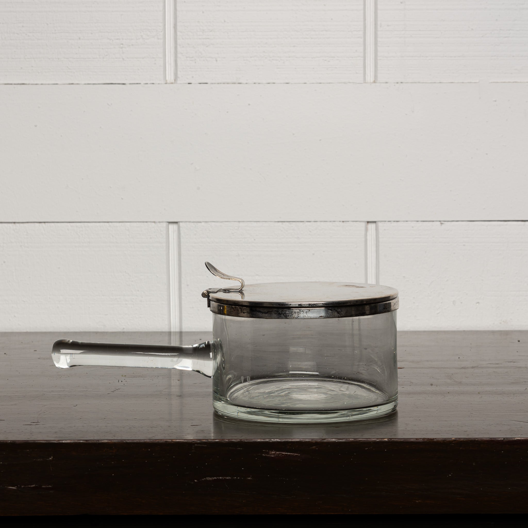 Silverplate and Glass Covered Butler, Vintage Serving Vessel