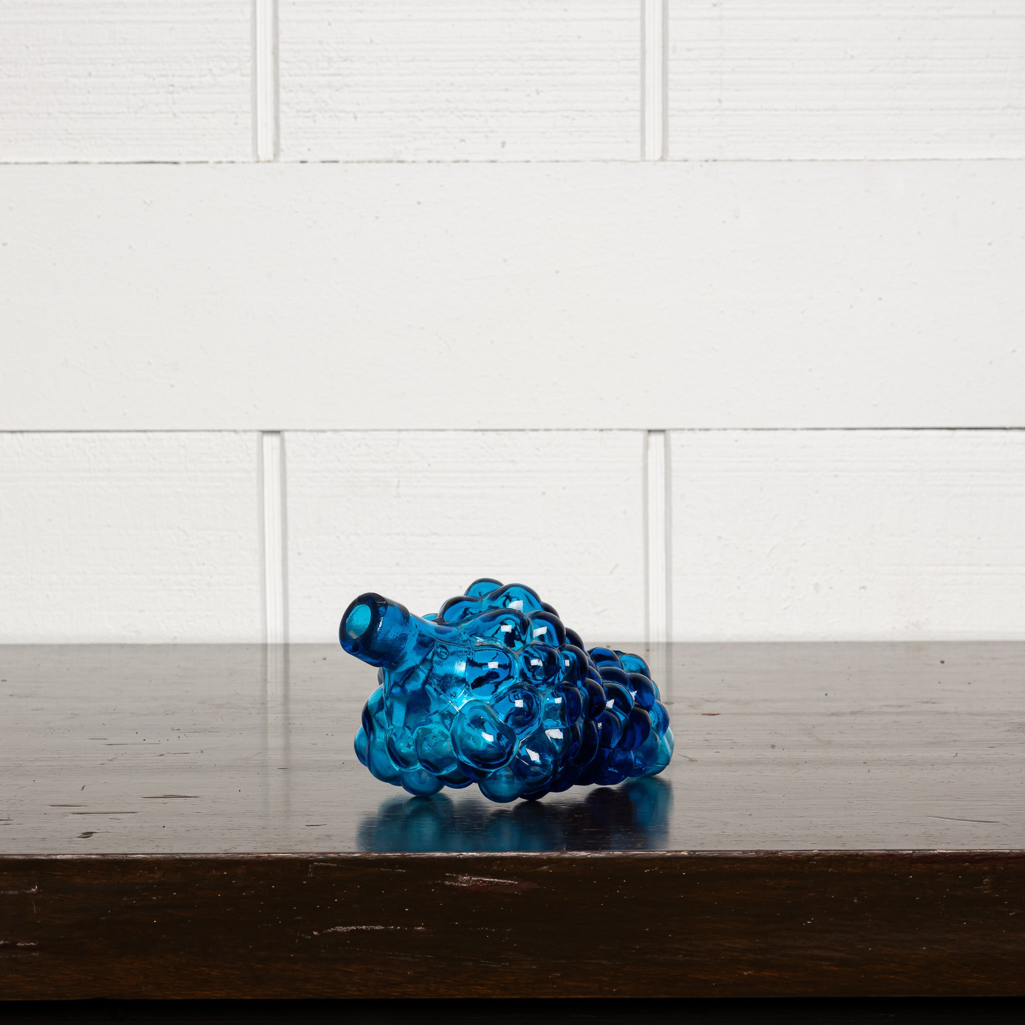 Vintage Italian Cobalt Blown‑Glass Grapes
