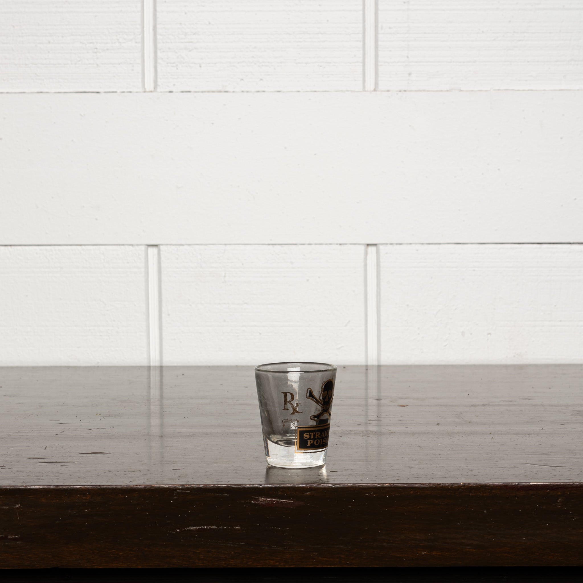 Set of 5 Skull Motif Shot Glasses, Vintage Barware