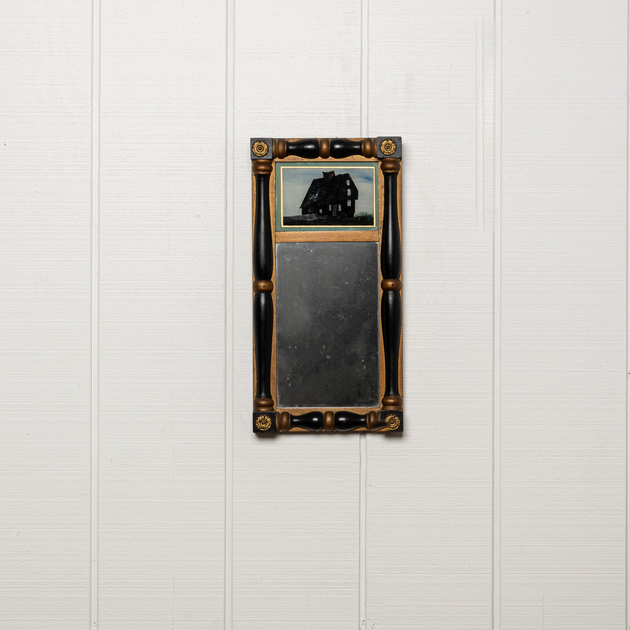 American Reverse‑Painted Sheraton Mirror