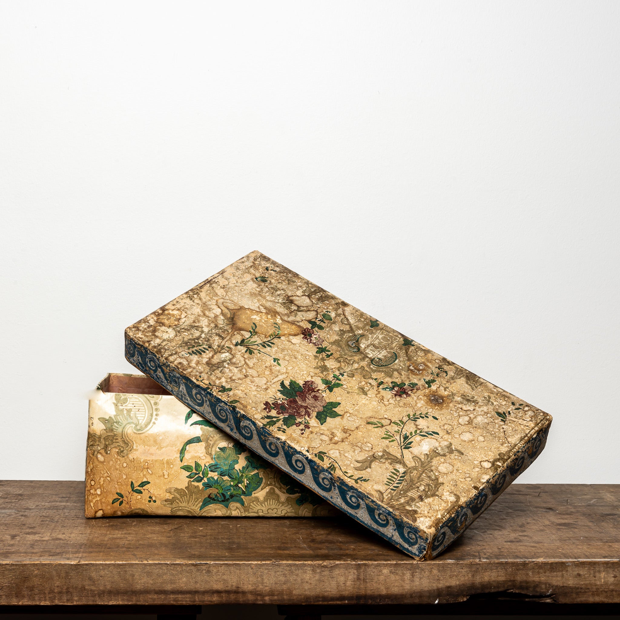 19th c. rectangular wallpaper box