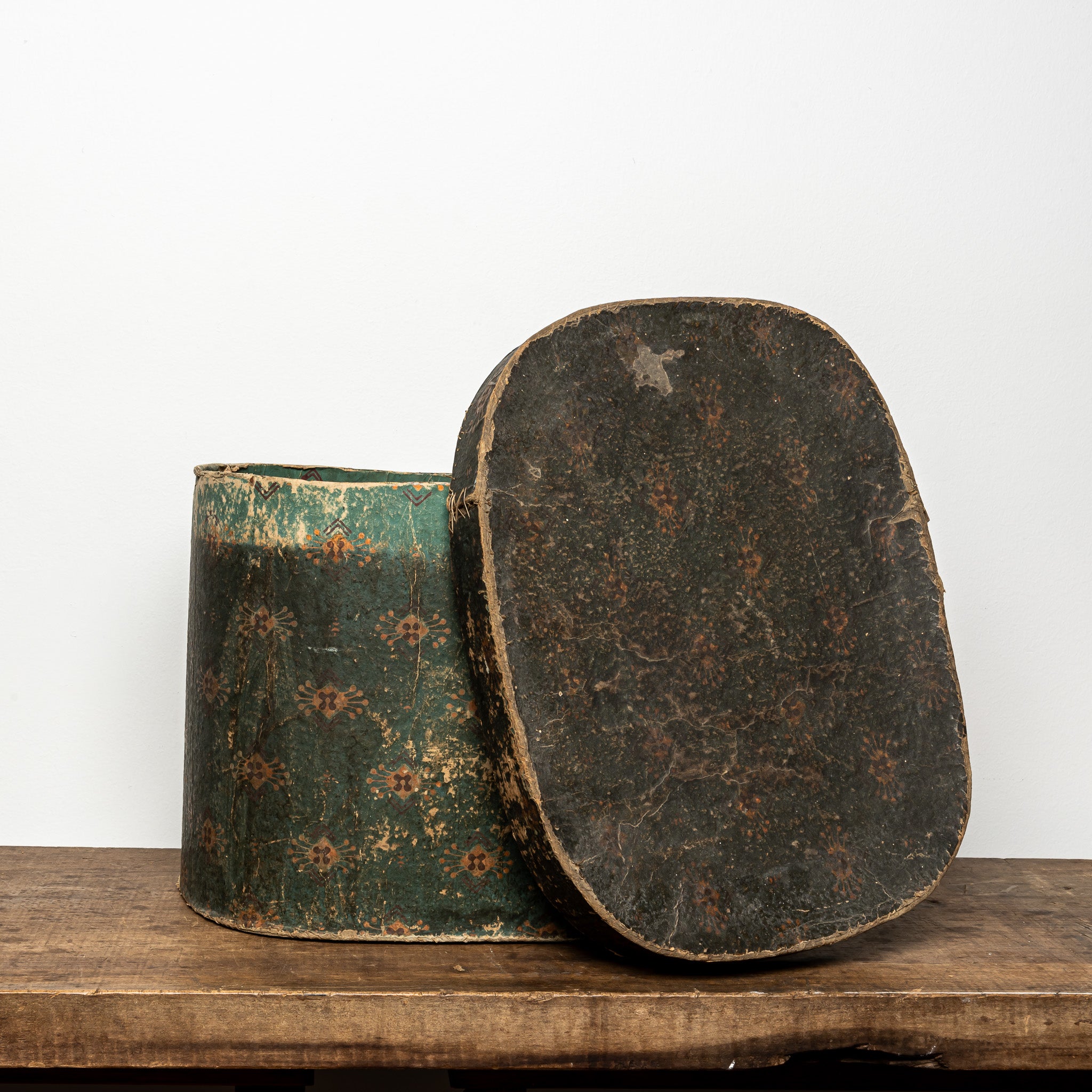 19th c. wallpaper box green