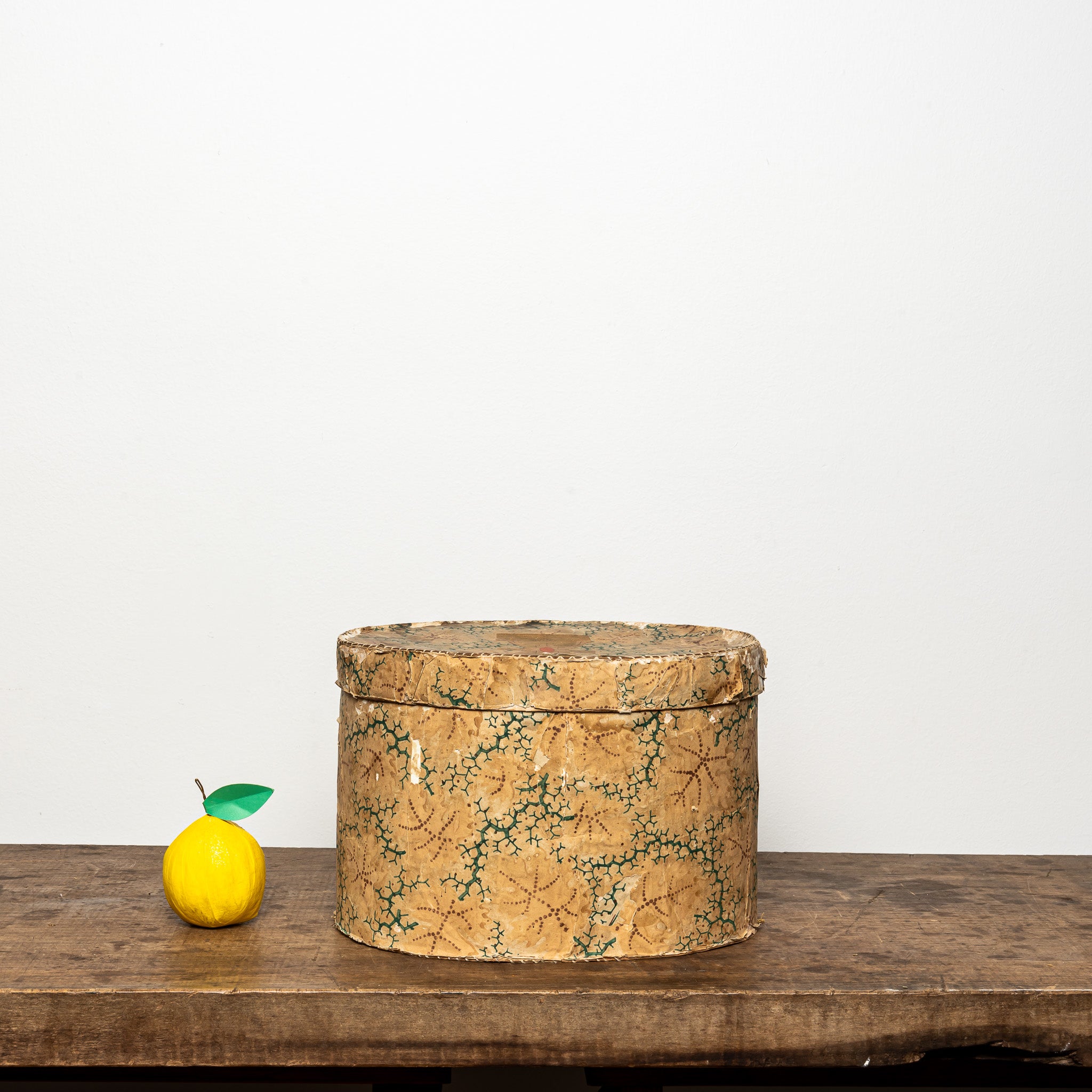 19th c. tan wallpaper box
