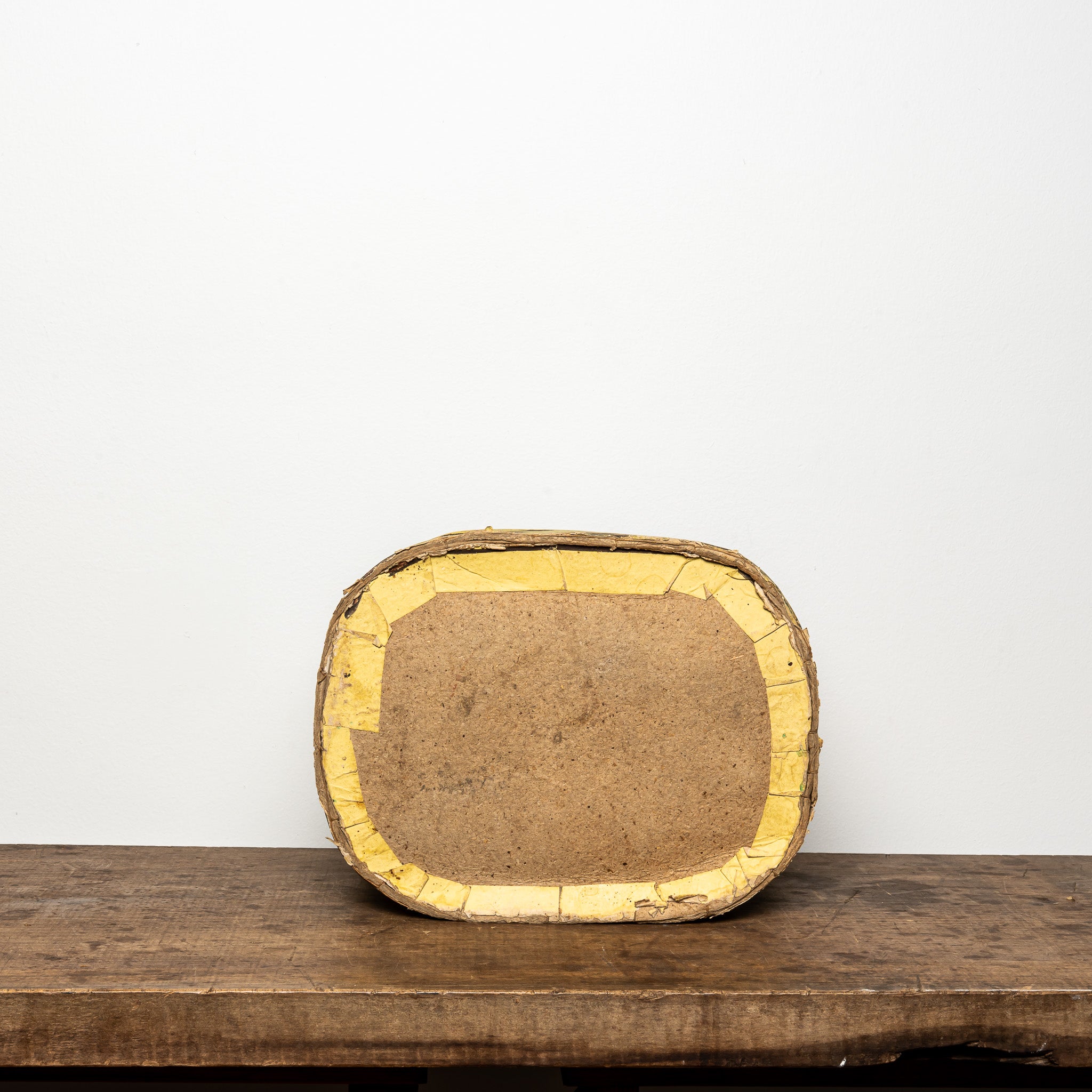 19th-Century Wallpaper-Covered Box, American Folk Storage