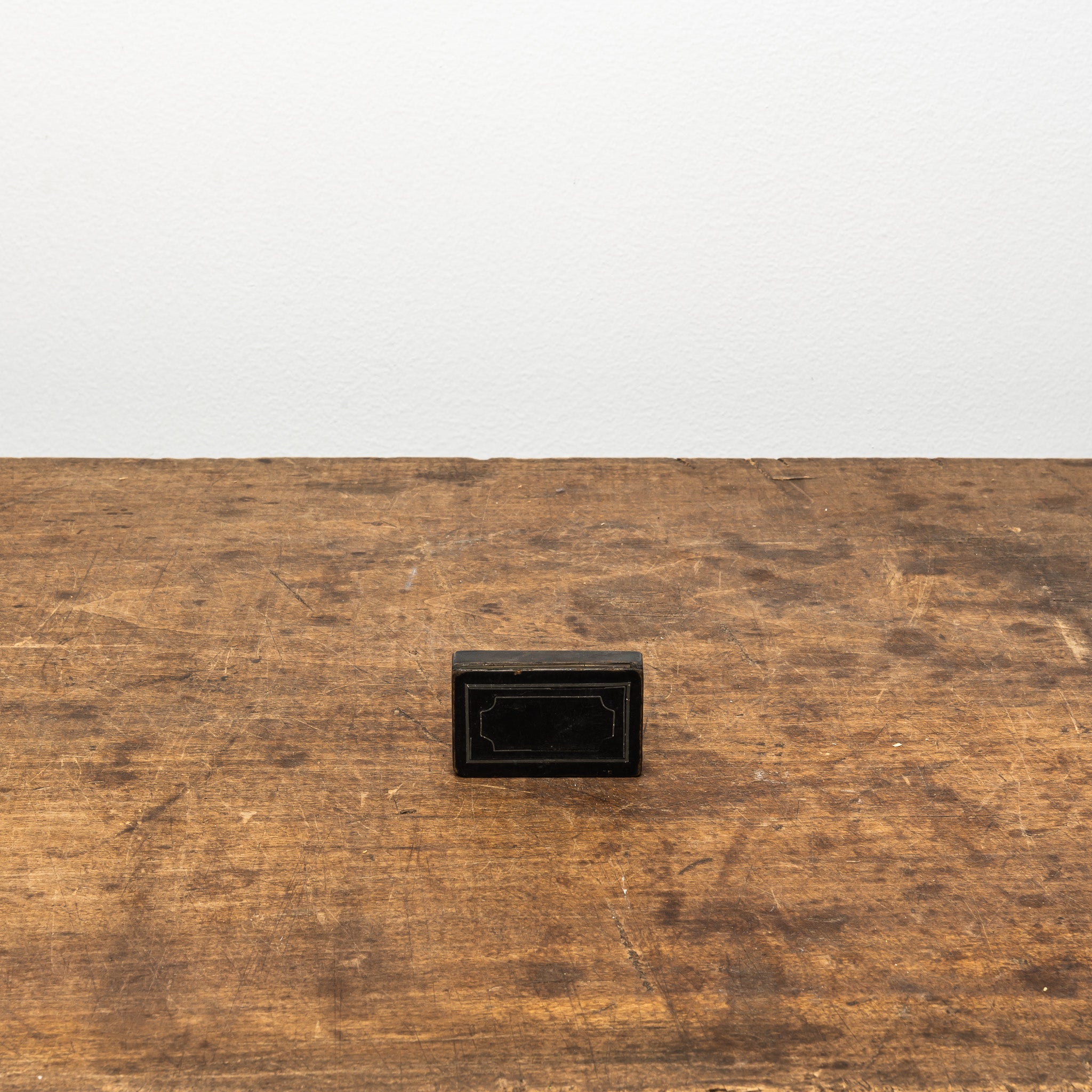 19th century paper mache snuff box