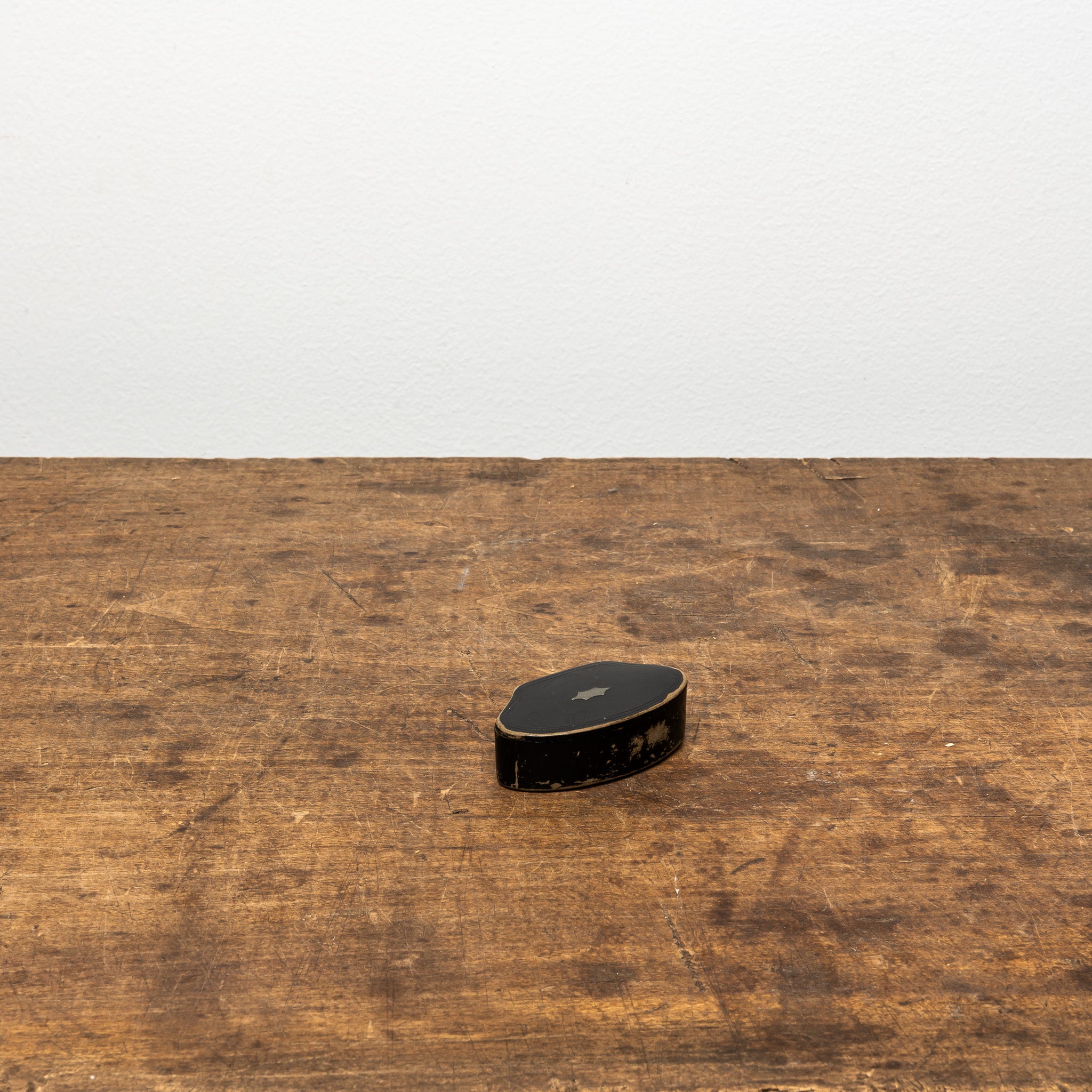 18th Century English Papier-Mâché Shell Snuff Box, Antique Snuff Box