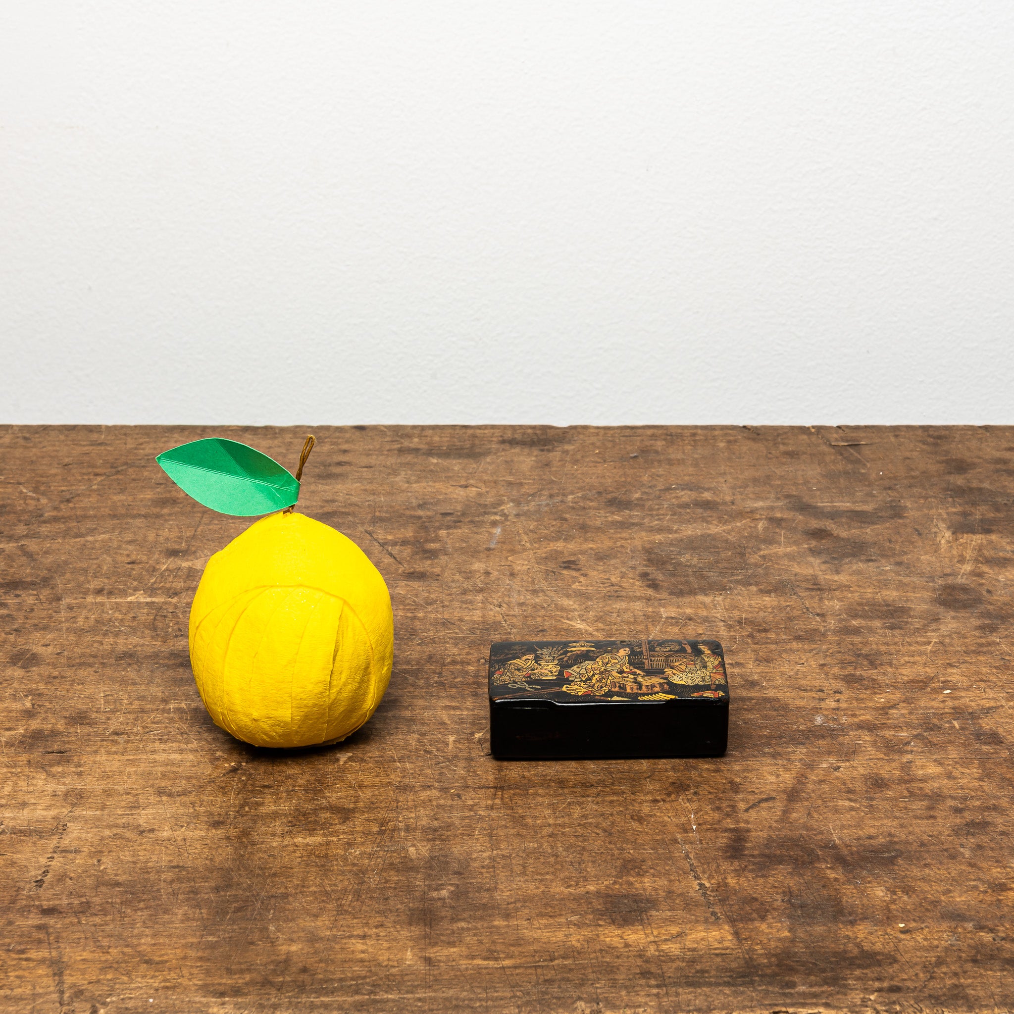 19th Century French Papier-Mâché Snuff Box, Rectangular Antique Box